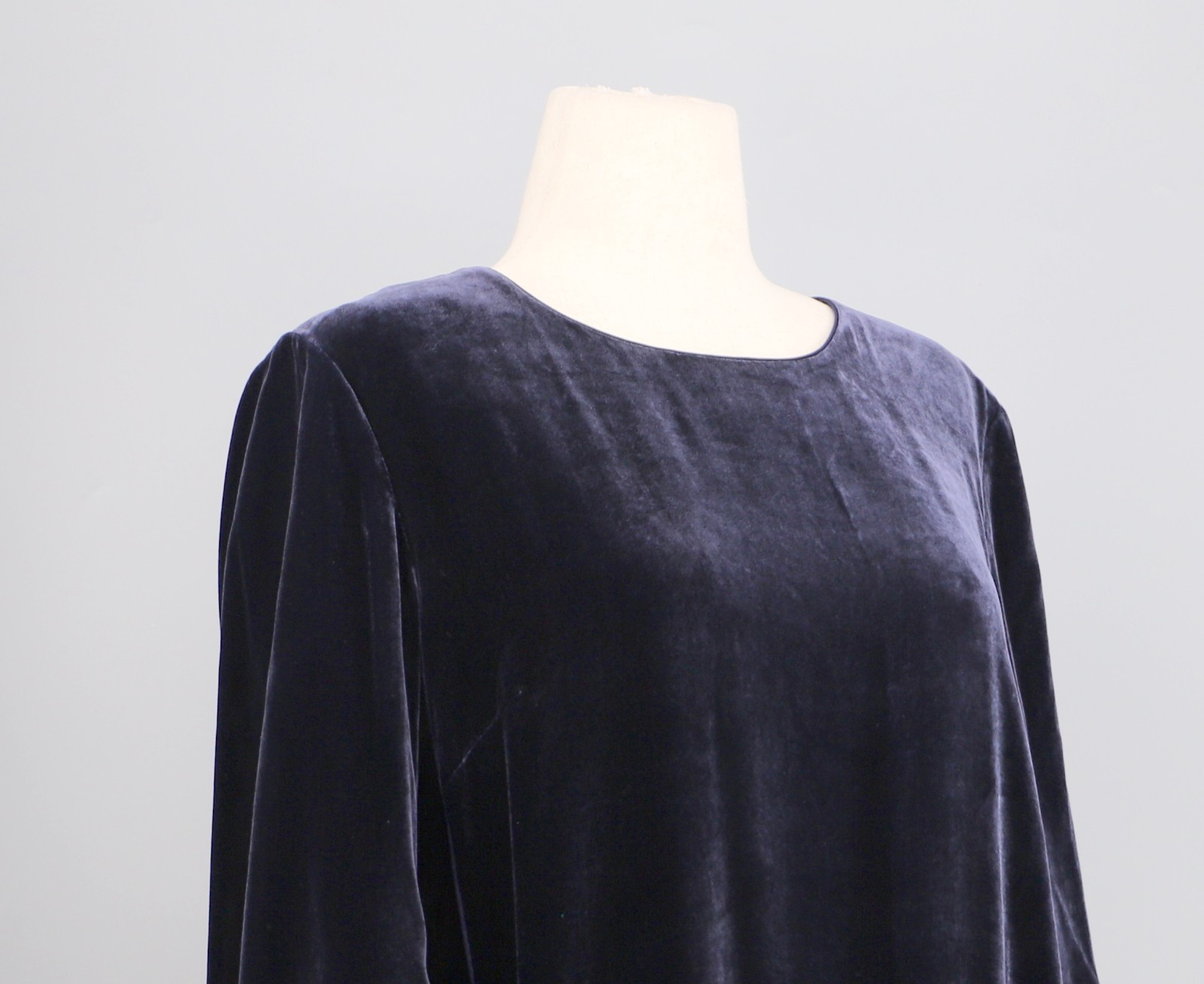 LAFAYETTE 148 NY Velvet Rayon Silk Dress in Dark Purple Size 16