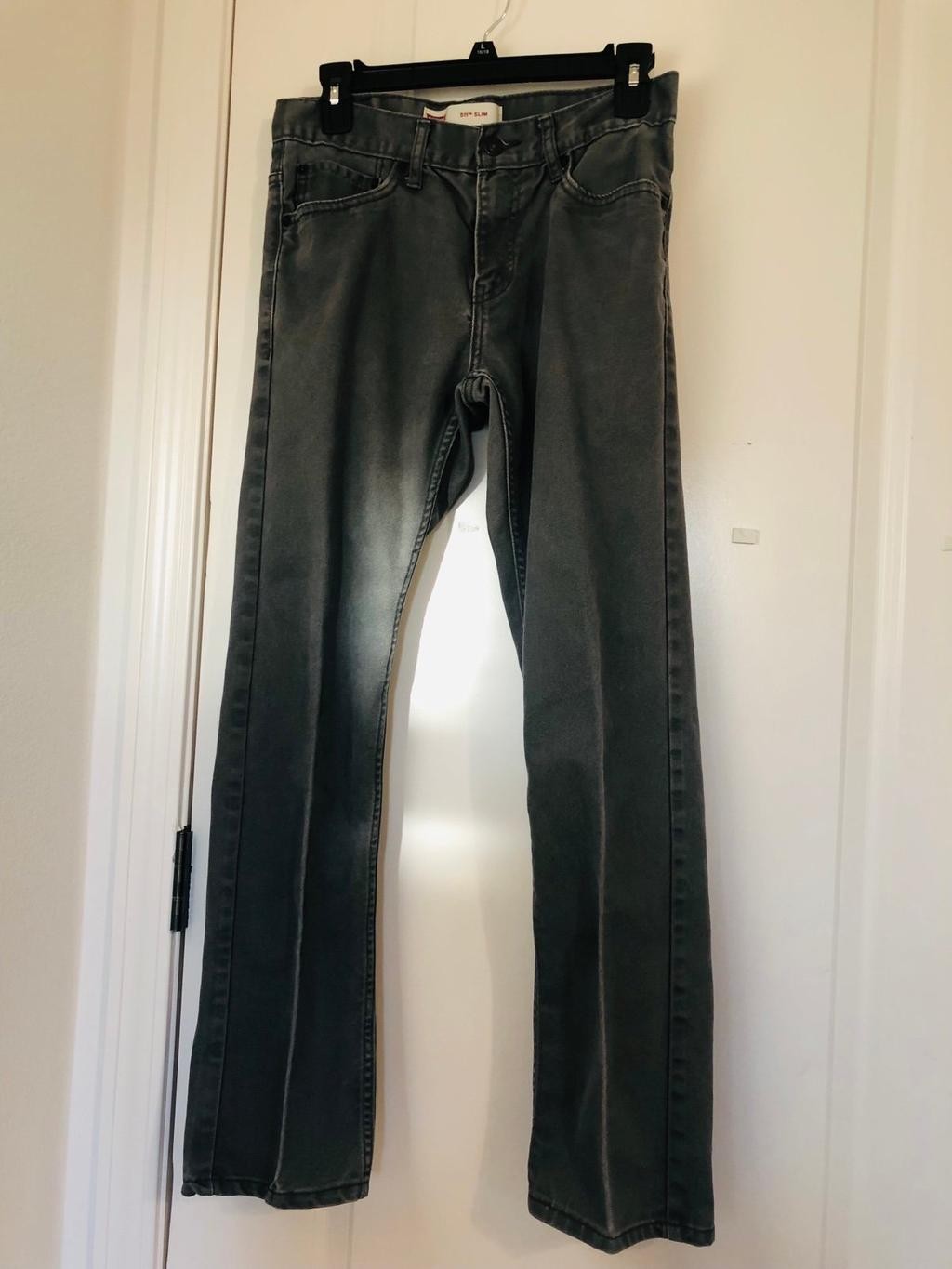 3 Levi 511 Jeans Big Boys, Black, Soft Grey, Grey, Size: 18 REG/W29/L29