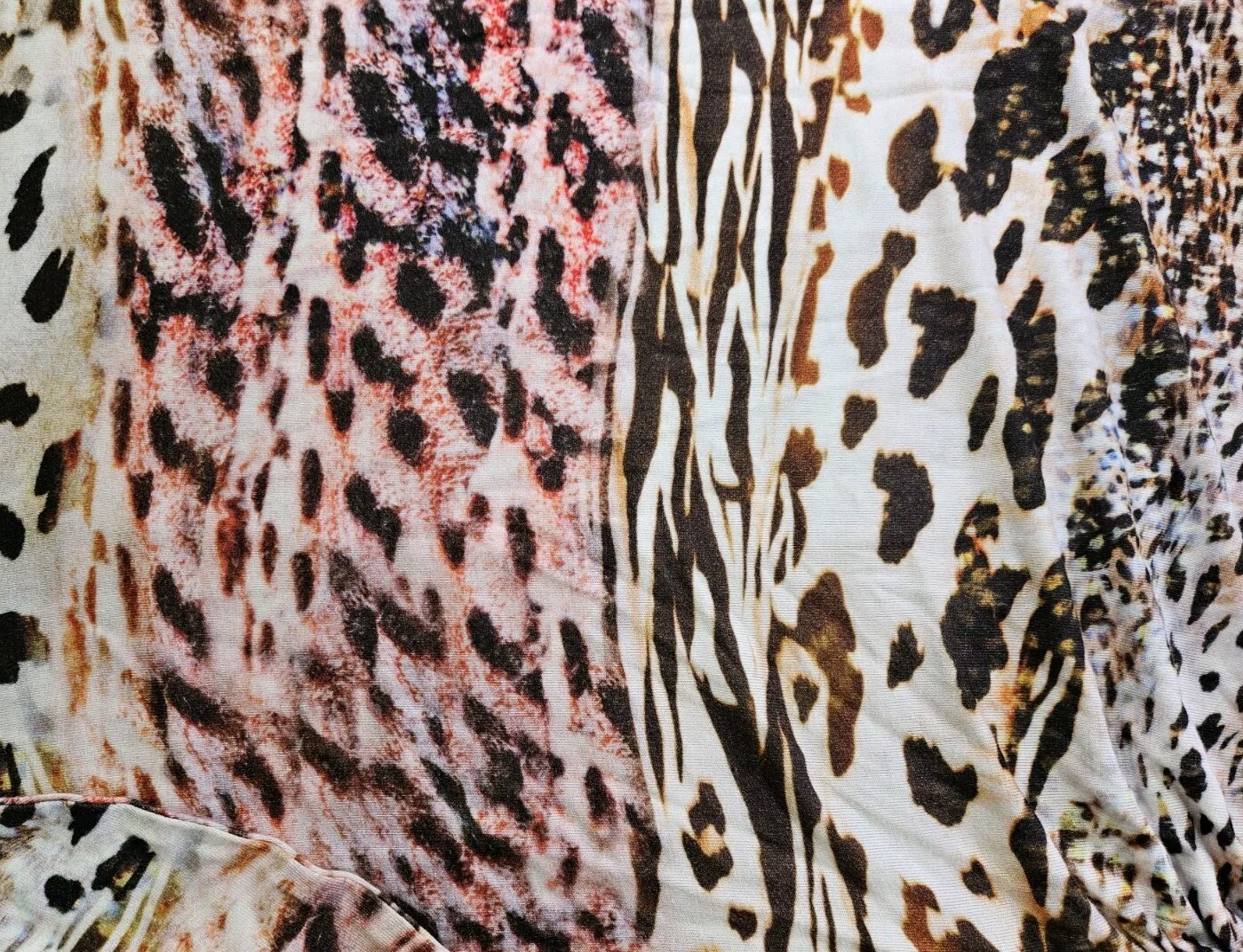 Atelier Dress Size Large Animal Print Bodycon Stretch V-neck Lightweight Soft