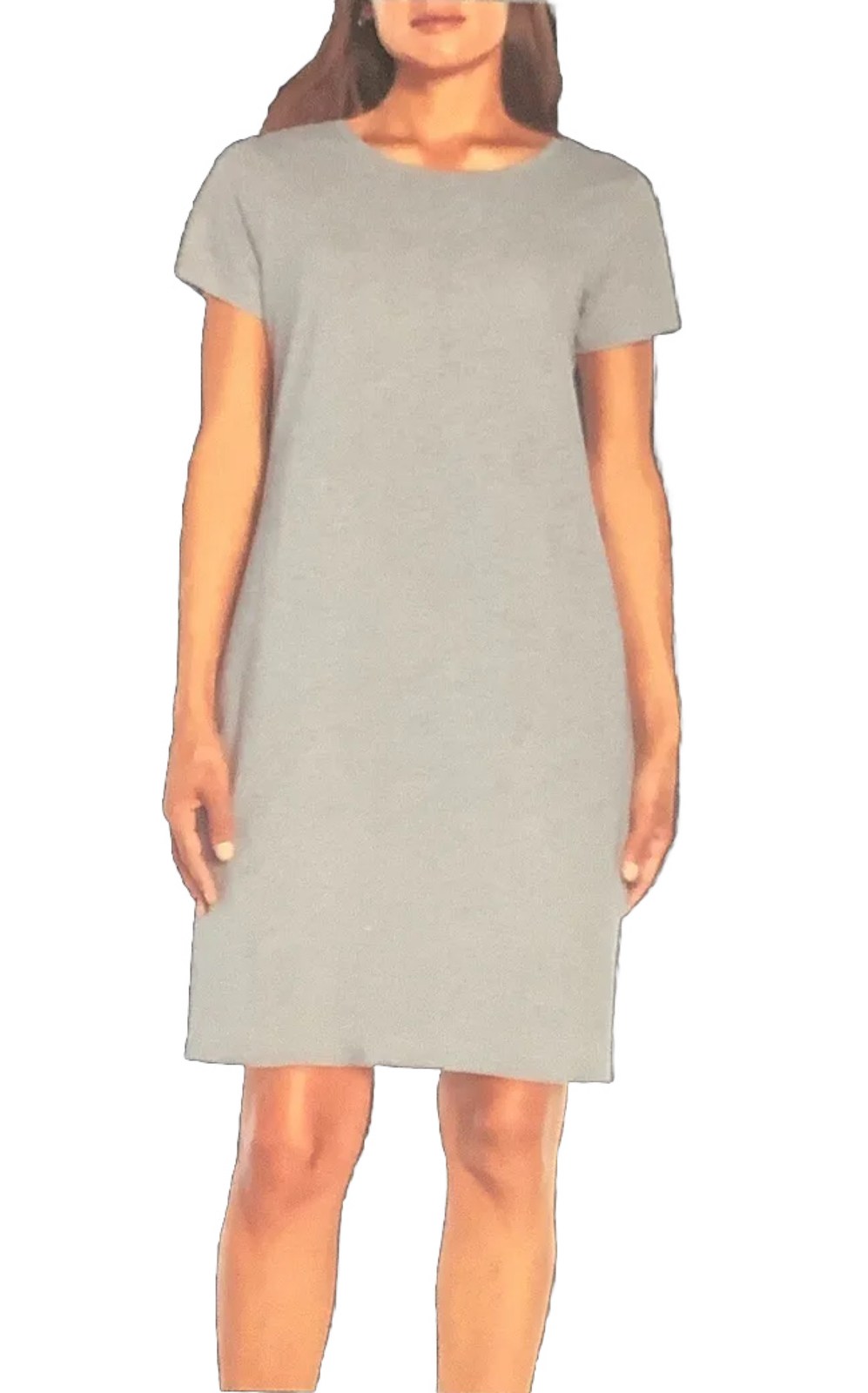 Gap Women’s Knee Length Relaxed Fit Lightweight T-Shirt Dress Small Gray