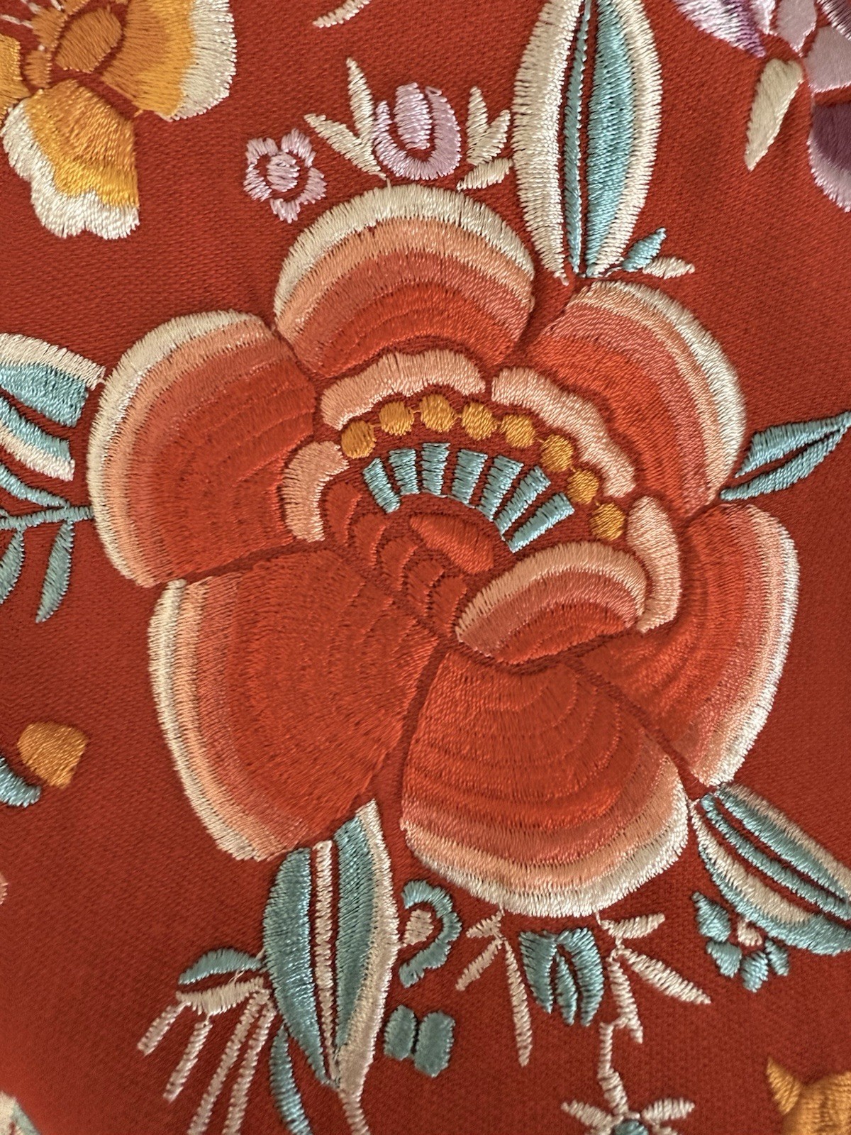 Roberto Cavalli Womens Dress M Red Embroidered Floral Animal Motif