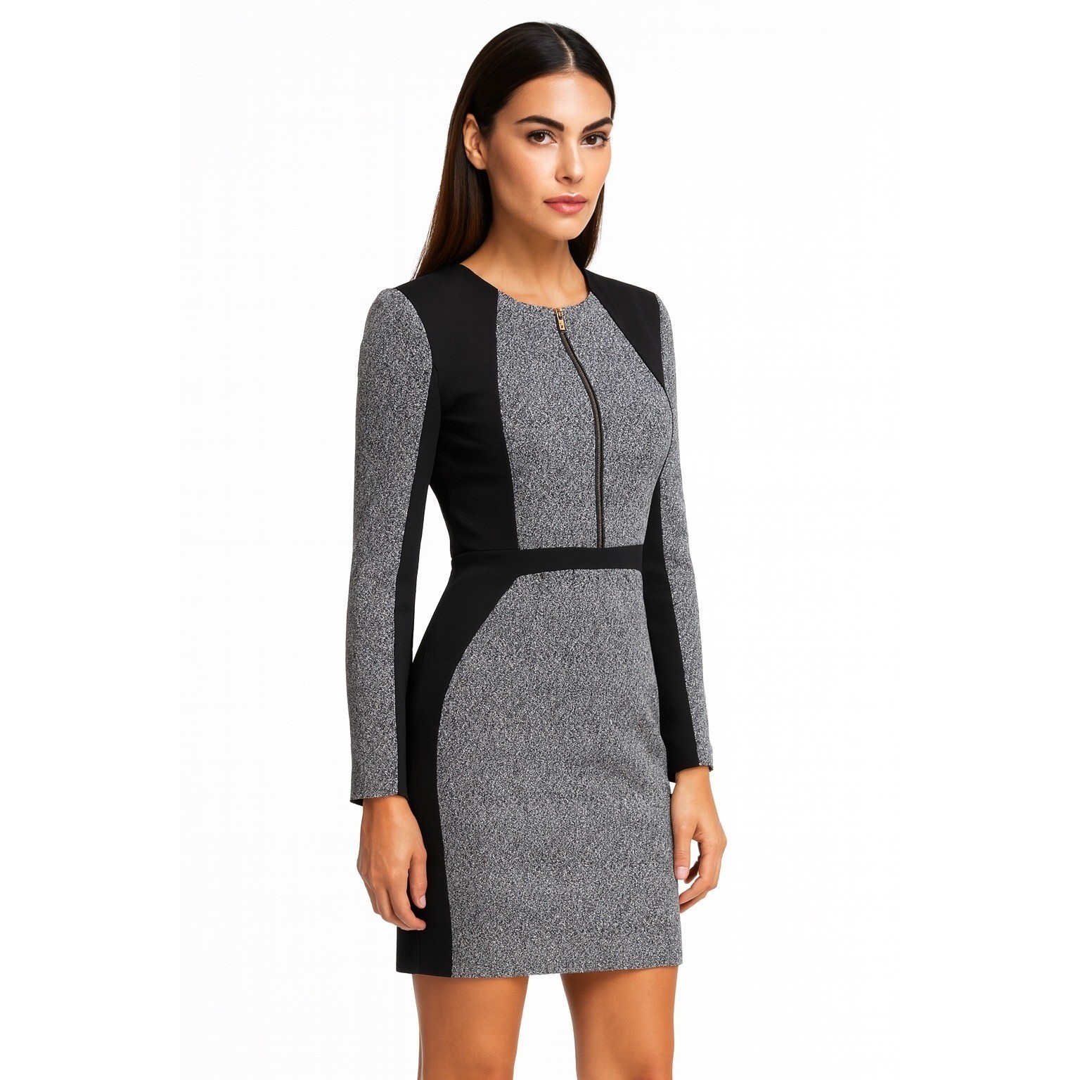 W118 Walter Baker M Sheath Colorblock Power Dress Statement Piece Office Club