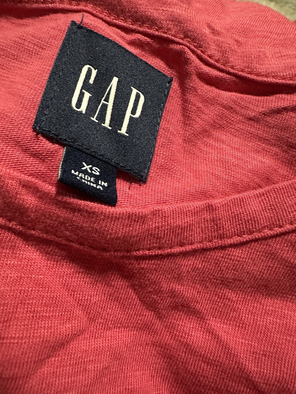 Gap Women’s Knee Length Relaxed Fit Lightweight T-Shirt Dress Red Size X-Small