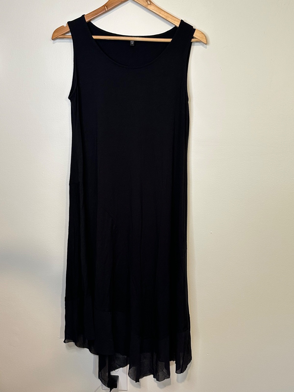 Eilien Fisher Black Midi Dress Petite M