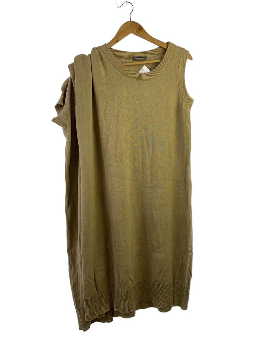 ISSEY MIYAKE D1 80S Tag Asymmetrical Linen One Piece S Cotton BEG XL08428AN