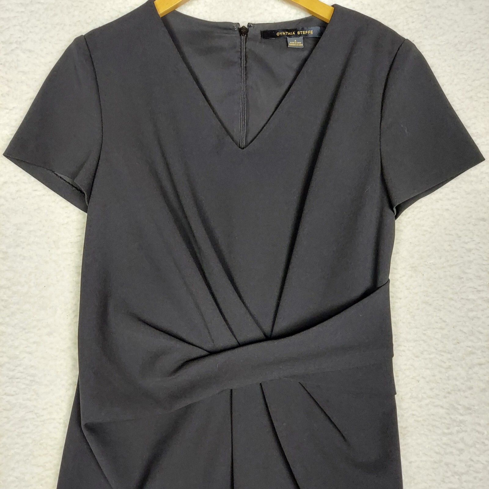 Cynthia Steffe Aline Dress Womens 6 Short Black White Colorblock Career Office