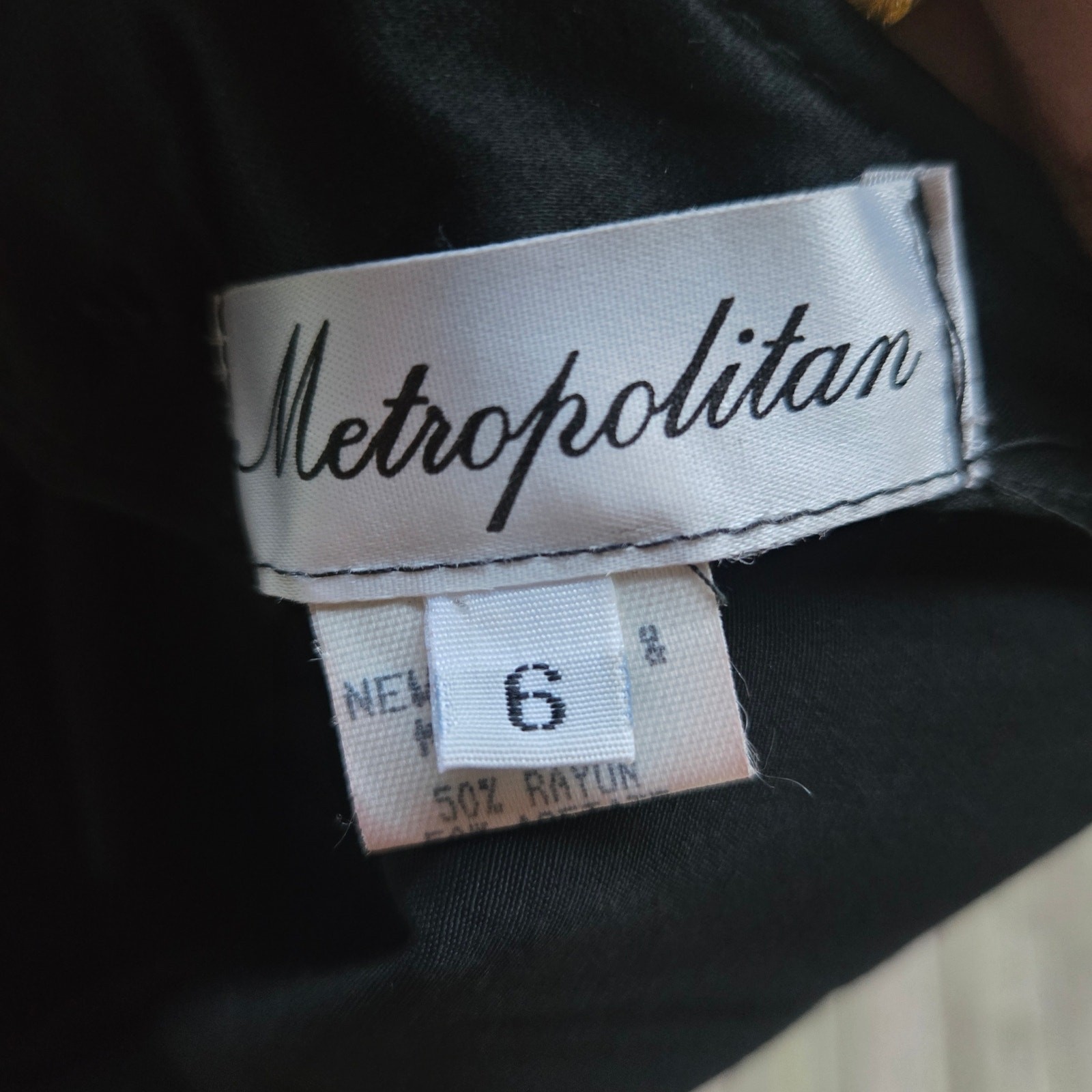 Metropolitan Vtg 90s Glam Minimal Old Money Classic Satin Open Back Bow Dress 6