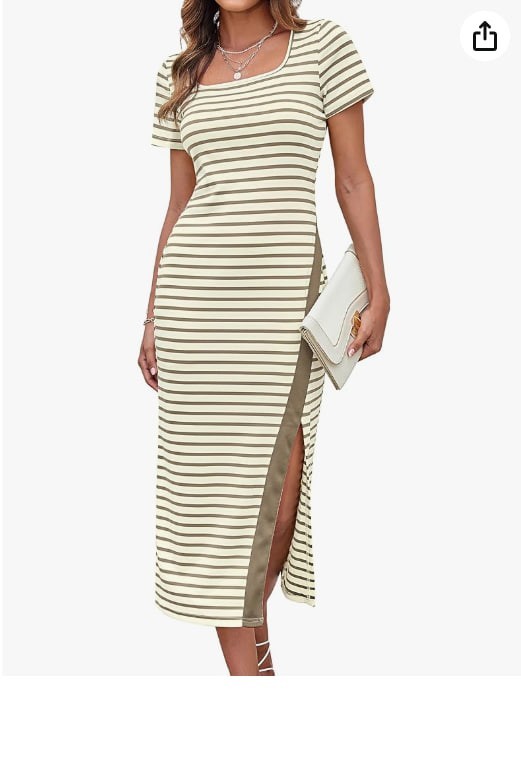 The Drop Women’s Athena V-neck Silky Midi Dress