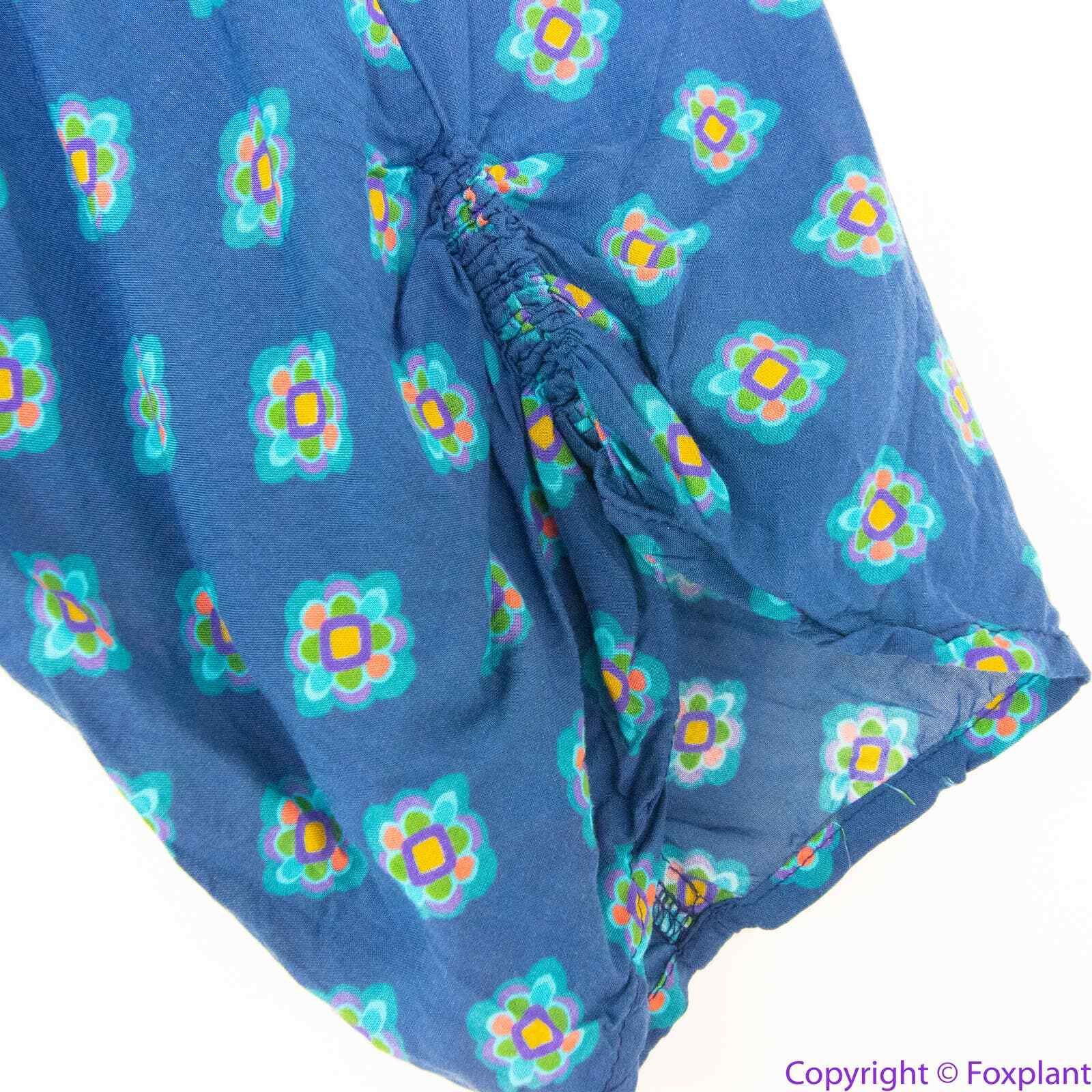 Tolani blue Electric Paisley Shift Dress with tassle half-sleeve, 1X