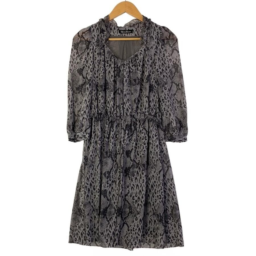 HYSTERIC GLAMOUR Gray Leopard Tunic Dress FREE Polyester Auth