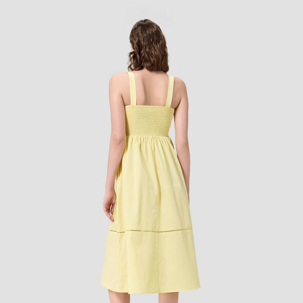 Women Poplin Fit and Flare Midi A-Line Dress – A New Day