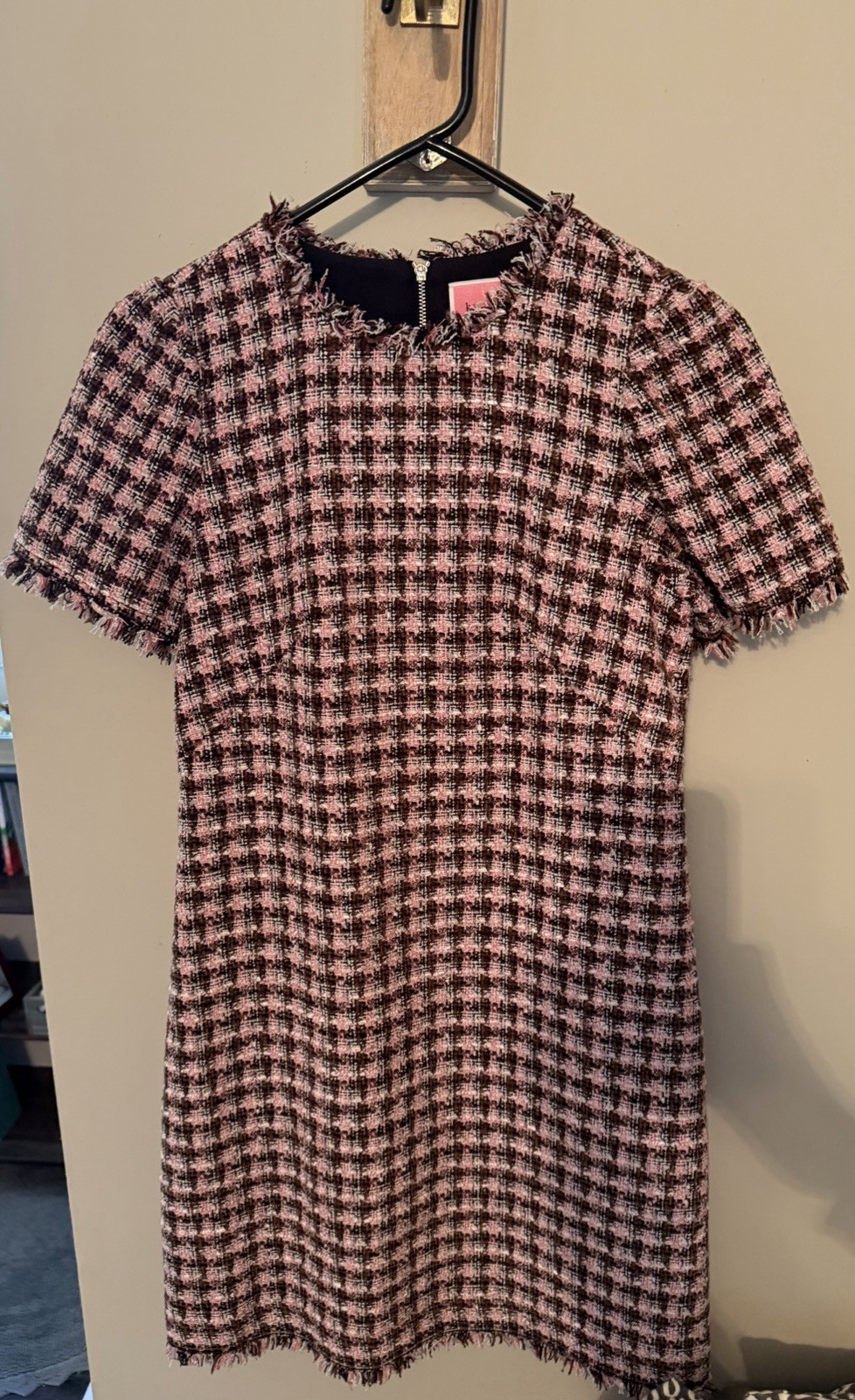 Kate Spade Enchanted Tweed Dress Size 2 bright magenta Pink. New Without Tags.