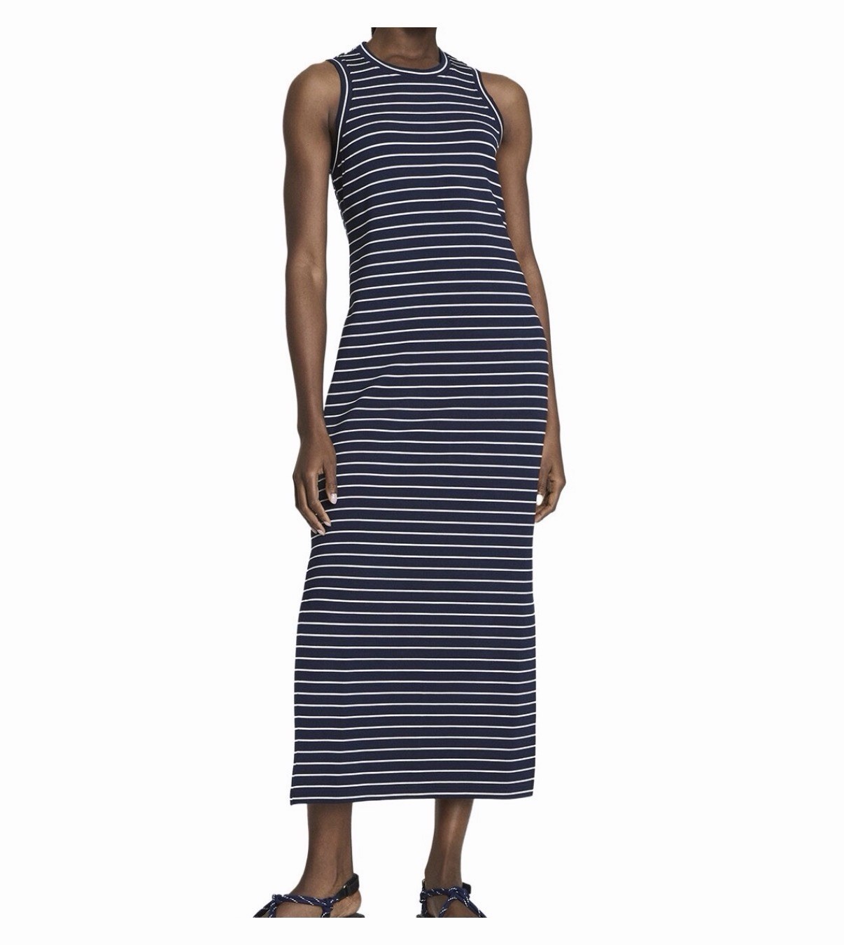 Spanx Air Essentials AirEssentials® Stripe Sleeveless UPF 50+ Tank Maxi Dress L