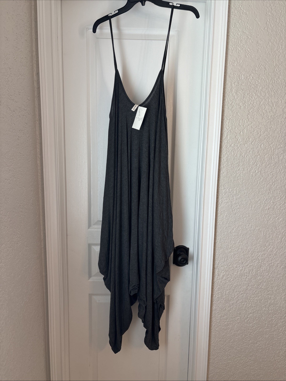 Charcoal Grey Love In Maxi Harem Oversized Jumpsuit Dress. Large NWT