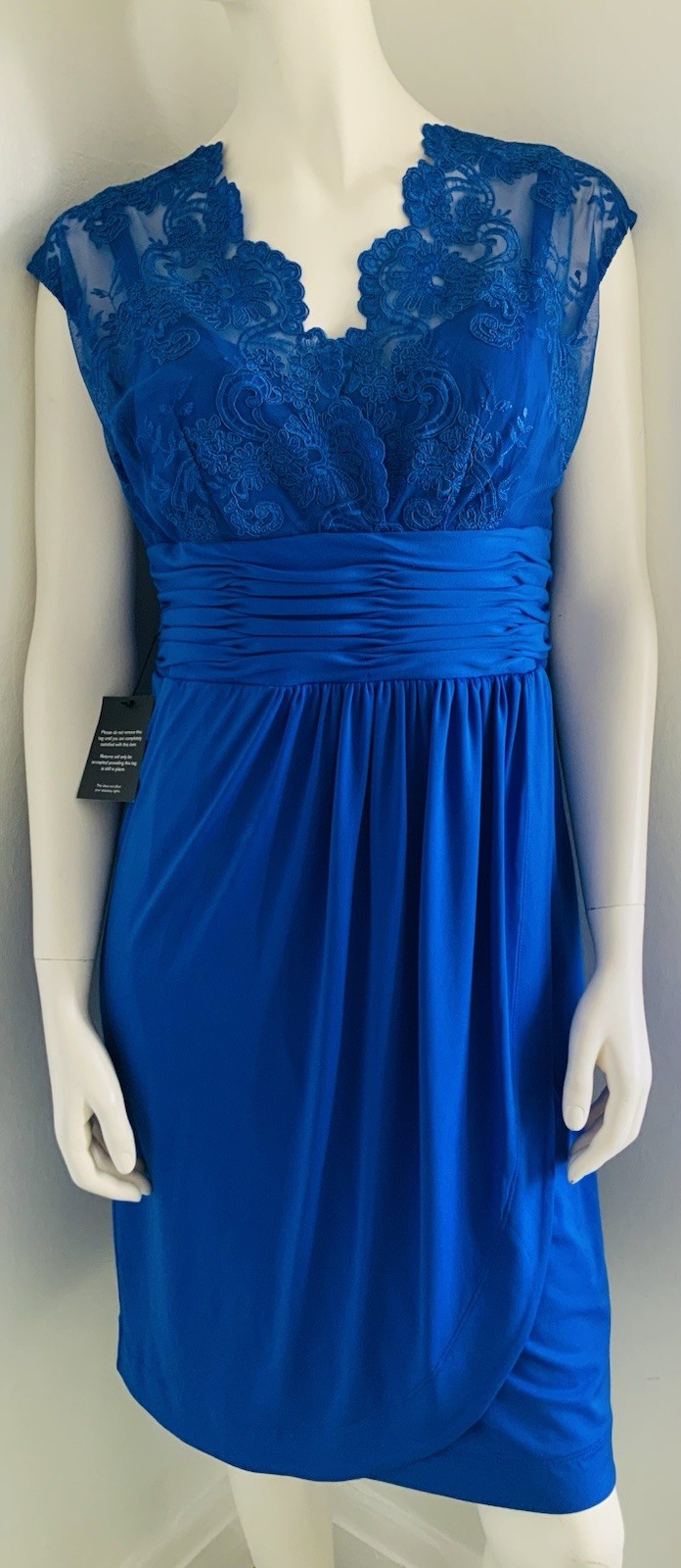 ALEXON Brand New With Tags China Blue Occasion Dress Size 14 Fast And Free P&P
