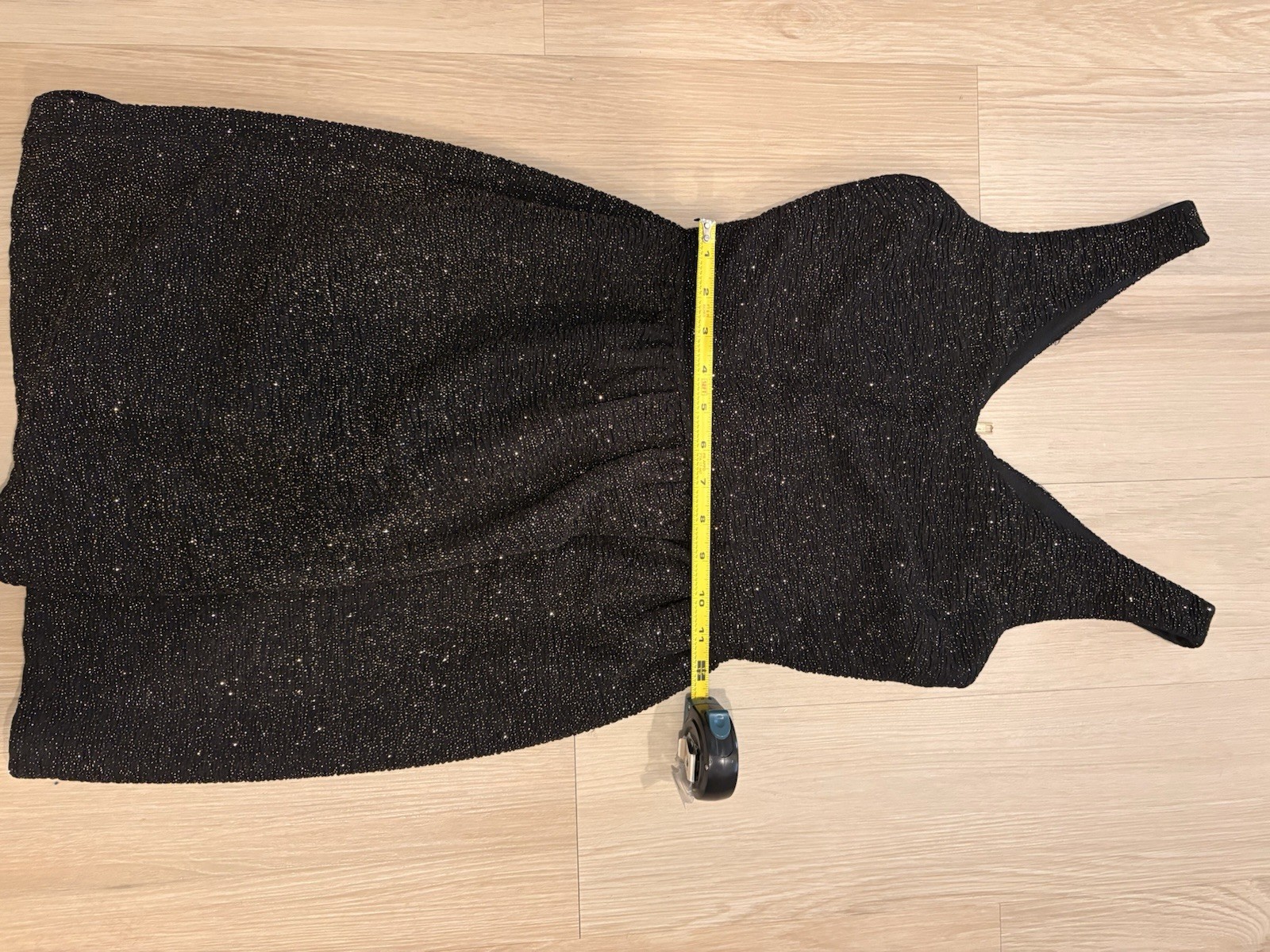 black glitter bodycon dress – size small