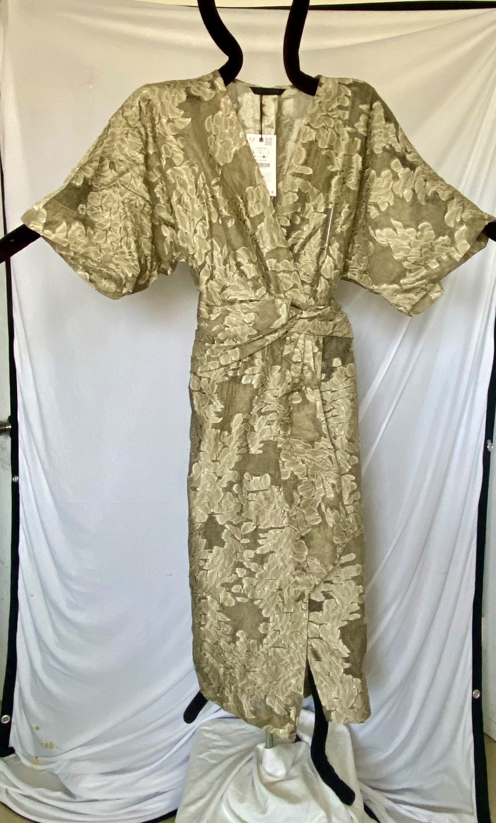 Zara Textured Draped Dress