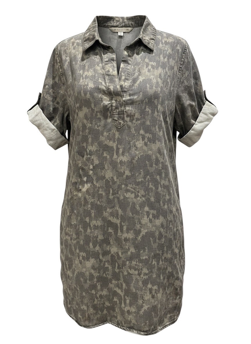 Philosophy Brushed Cougar Patterned Shirt Dress