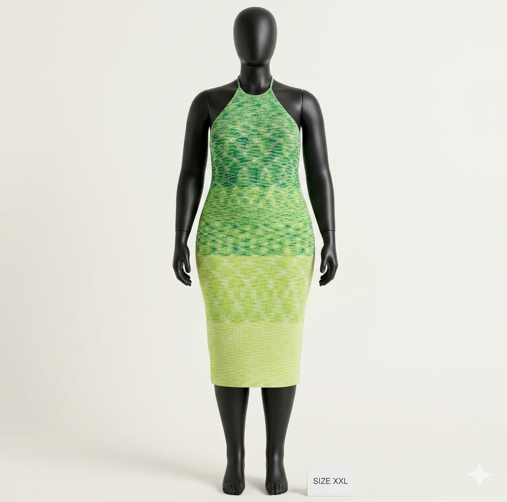 Women’s Ombre Halter Tie Neck Knit Sweater Dress – Future Collective 2X