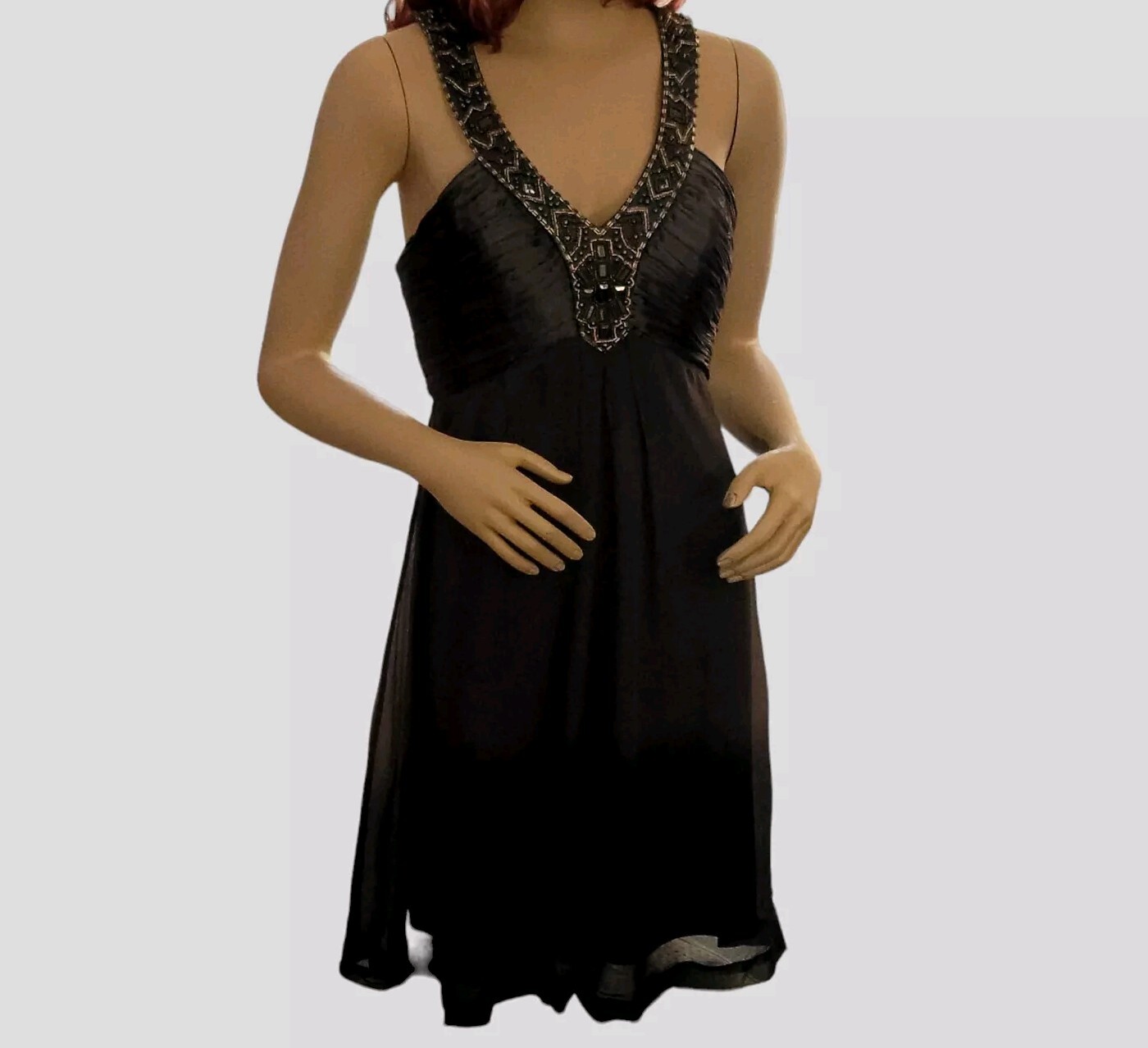 Paid $499 Sue Wong Nocturne Beaded Jeweled Smokey Grey Silk Ombre Dress Size 6