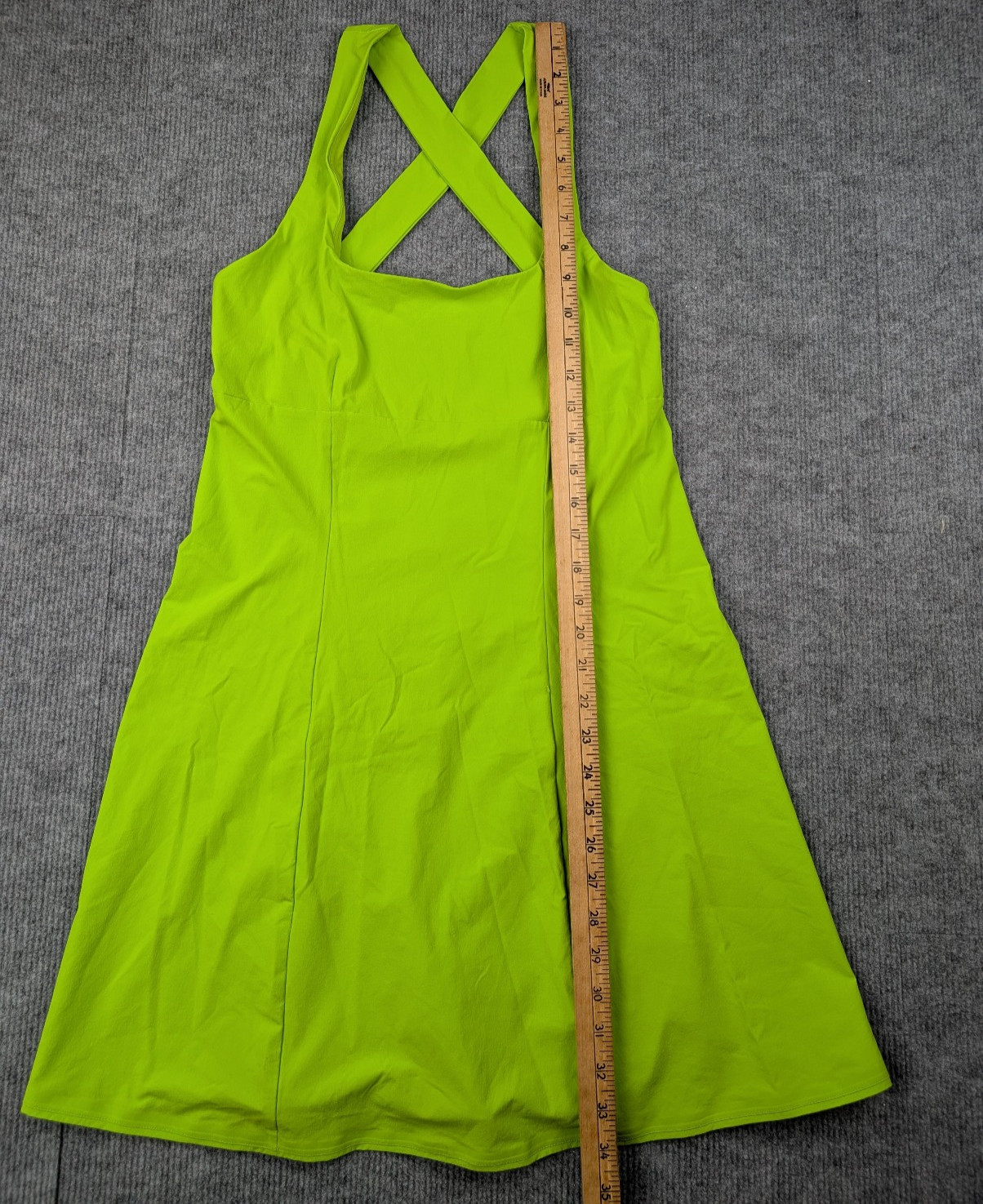 Outdoor Voices Athletic Dress Womens Medium Cross Back Green Tennis Preppy Lined