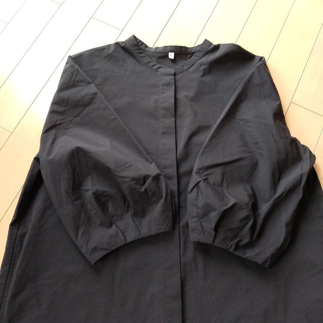 MUJI No Collar Long Shirt Dress Outerwear
