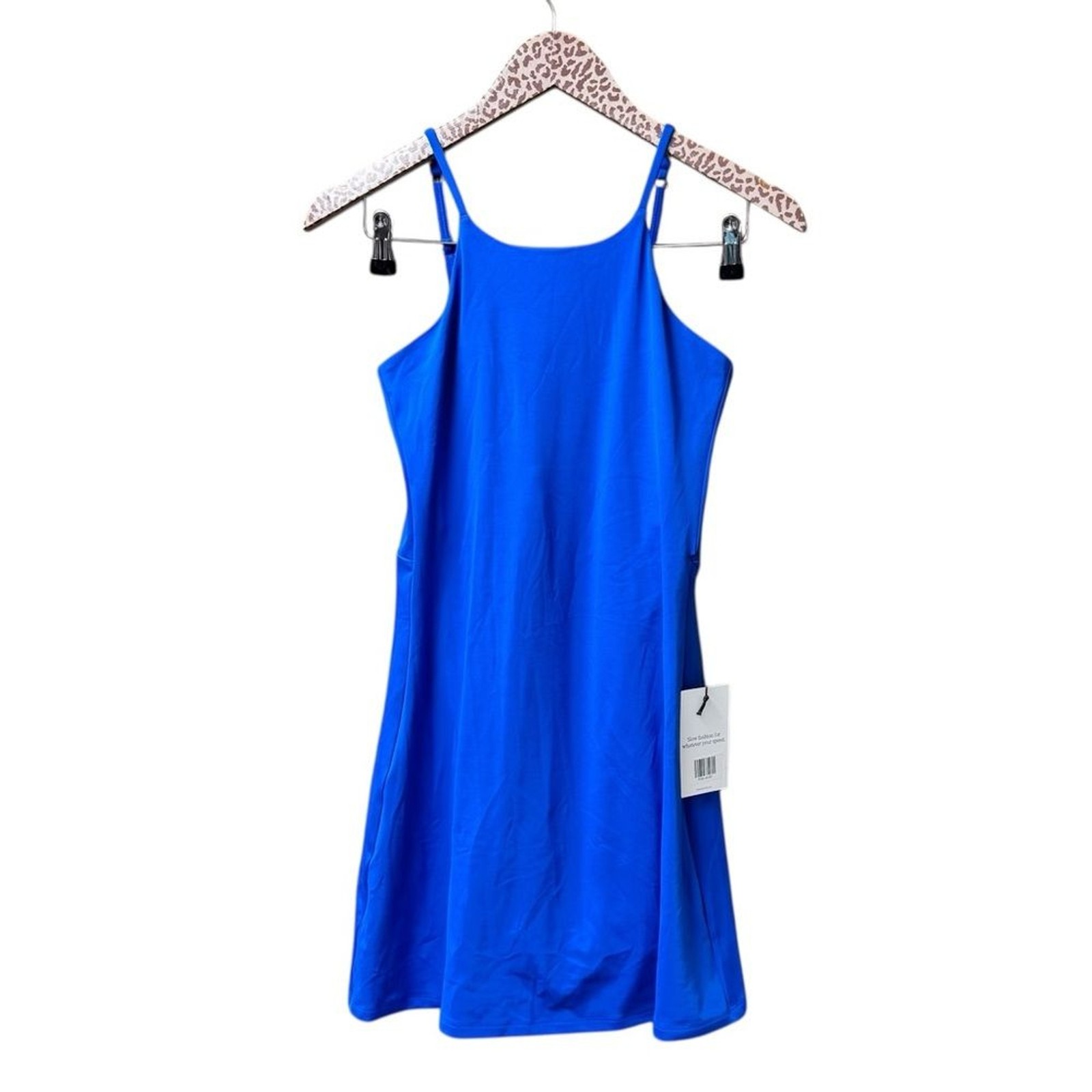 NEW Girlfriend Collective Naomi Athletic Workout Mini Dress Blue Medium M NWT