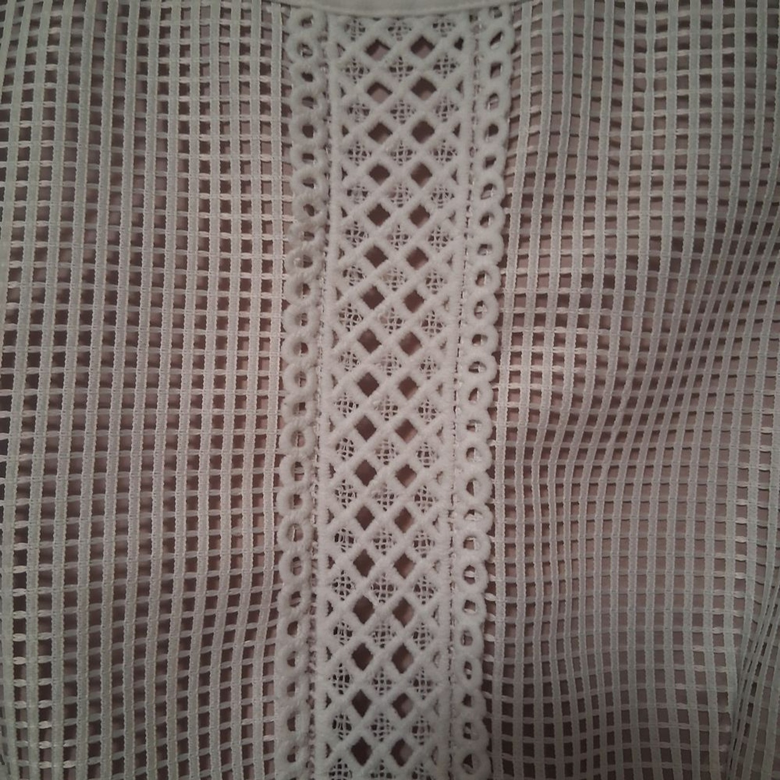 Adrianna Papell Soft White and Blush Lining Dress Size 8