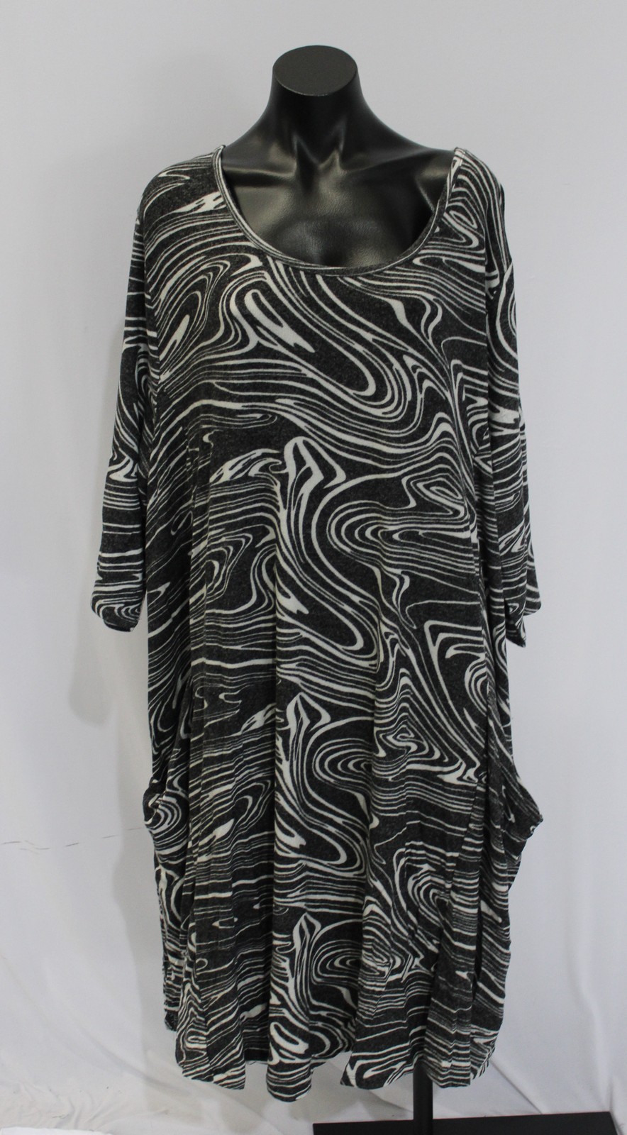 Yours Women’s Curve Grey Soft Touch Drape Pocket Dress MS7 Grey Size US 26-28