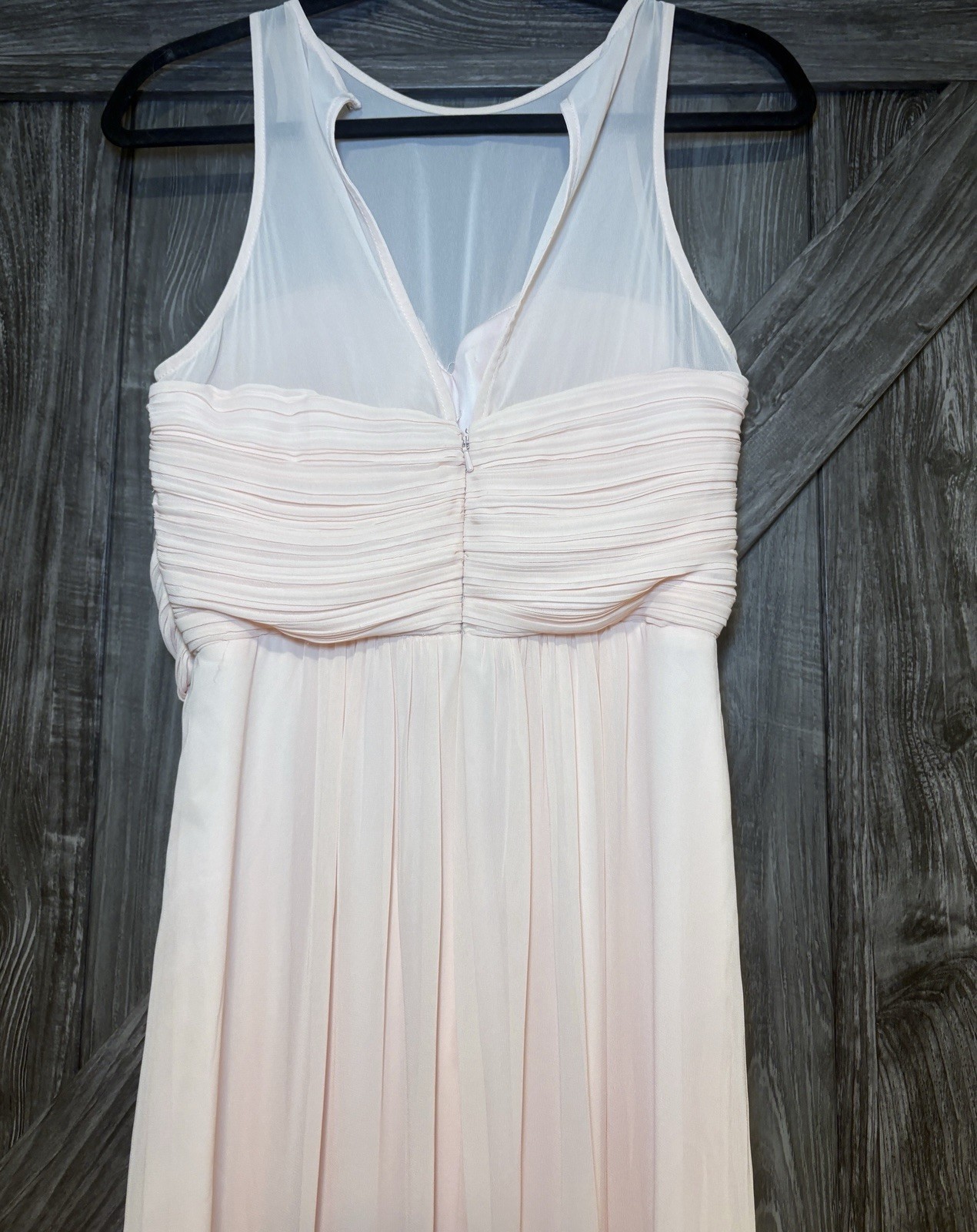 Chiffon Levkoff Sz 10 Long Event Bridesmaid Dress Hook & Eye May Need Work