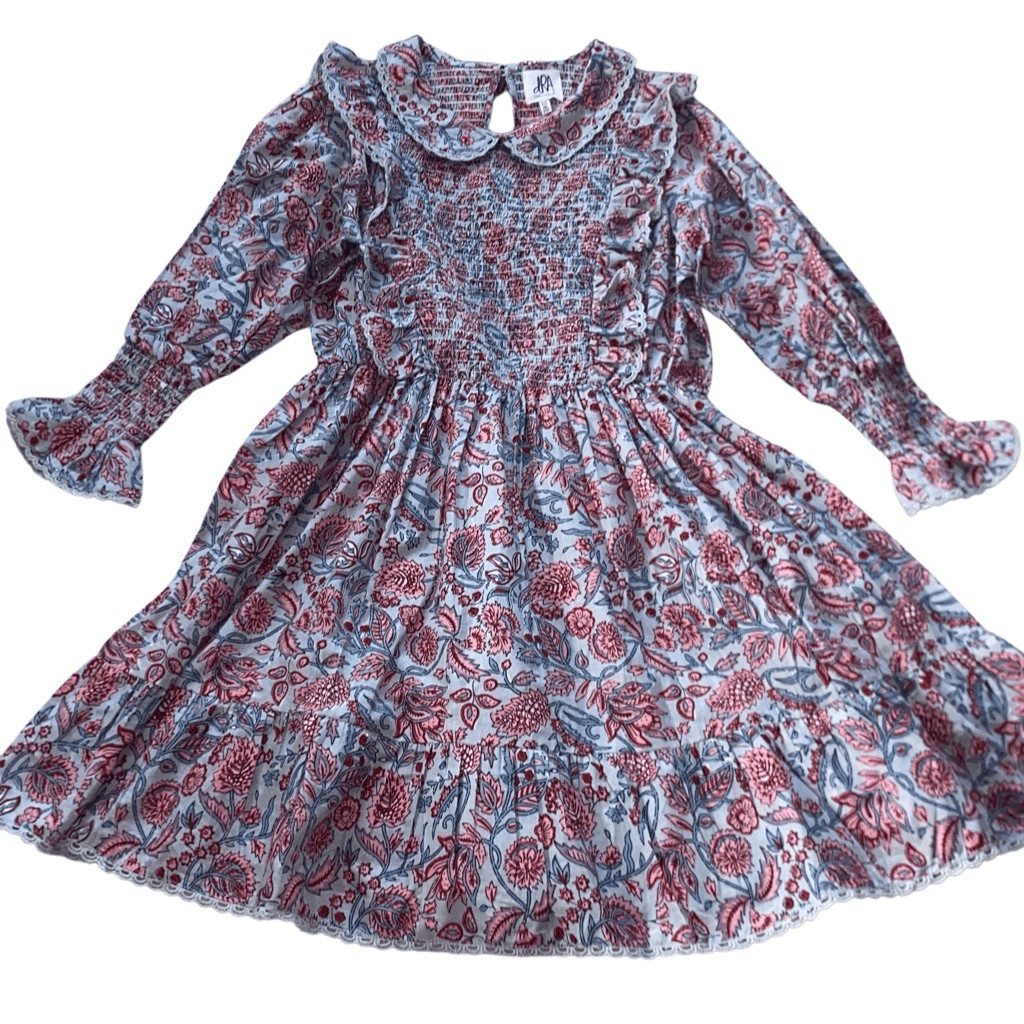 DRA NWT Nomi Prairie Dress Floral Cottagecore Midi Prairie Lace Trim Cotton M