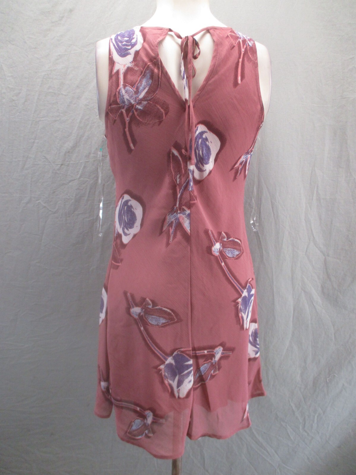 Wild Fable Size XS Womens Pink Sleeveless Back Tie Lightweight Shift Dress 453