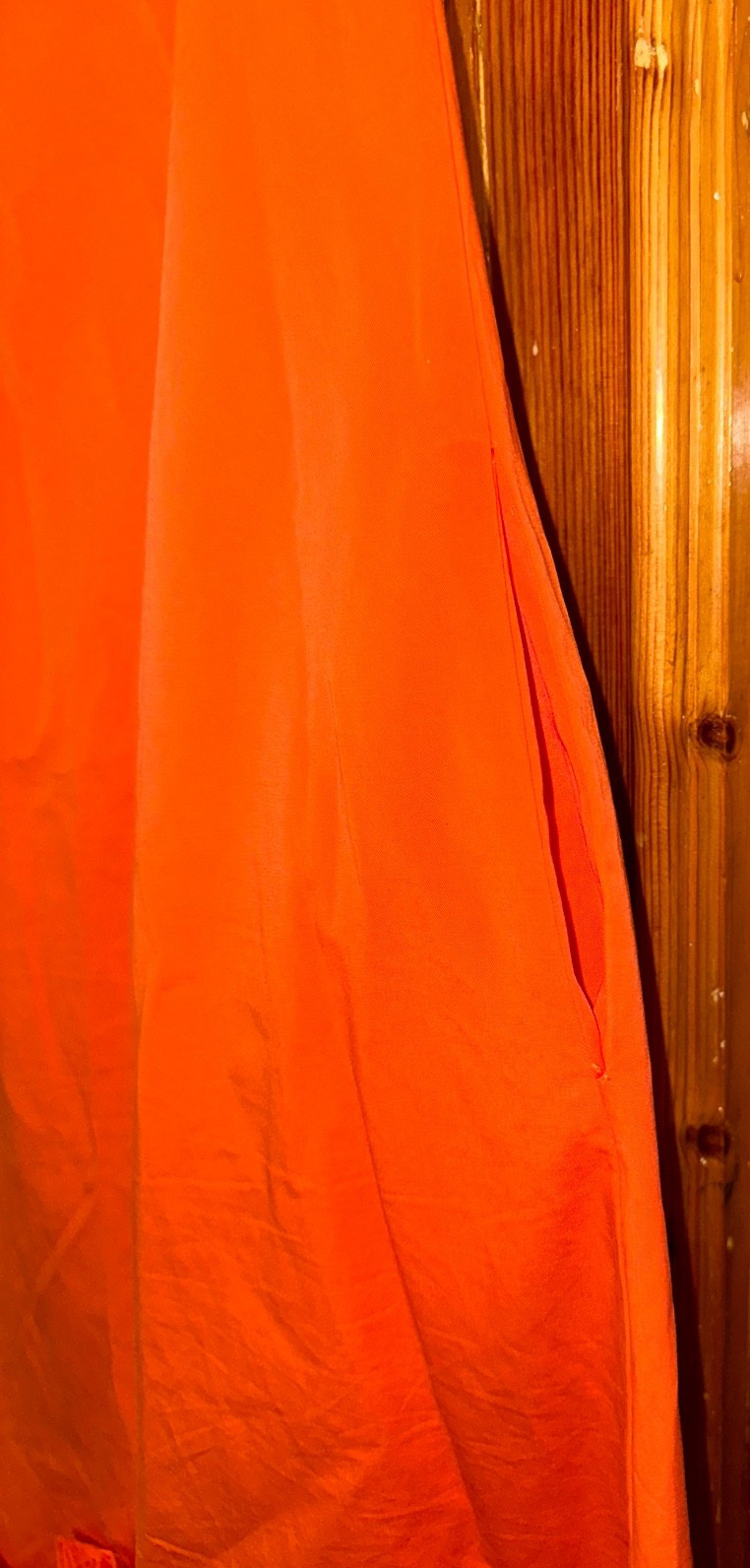 ADL Cengiz Abazoglu Orange Ruffle One Shoulder Cotton Dress Size S