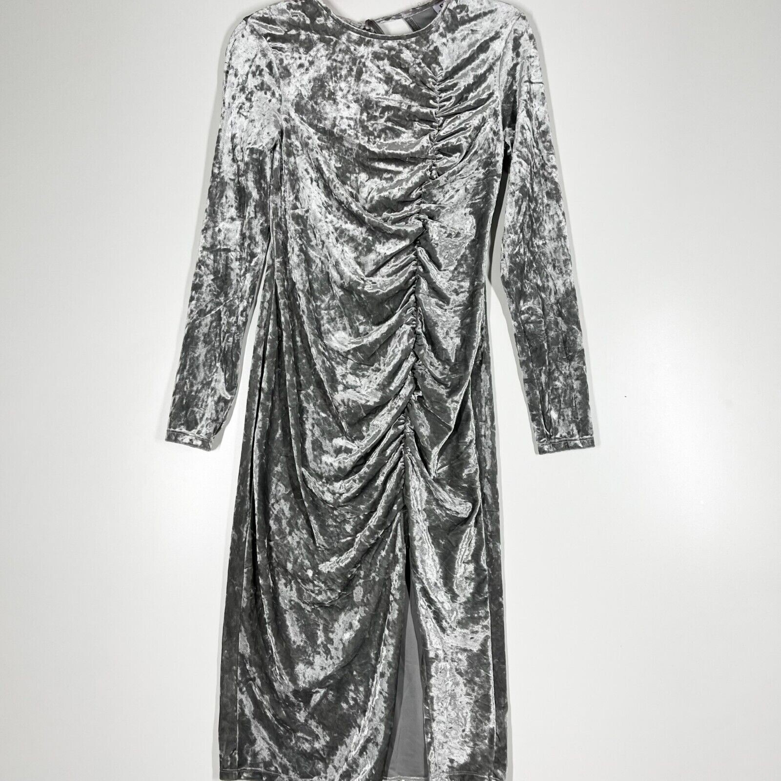 Future Collective Velvet Ruched A Line Dress Women’s Open Back – Size Large