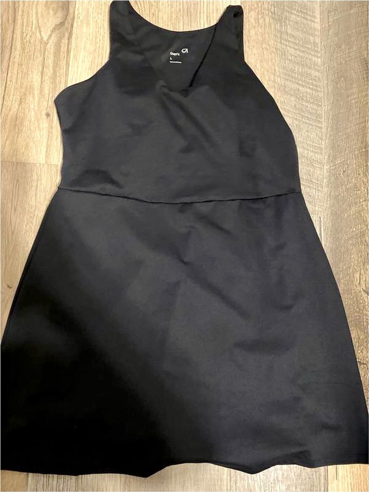 GapFit Black Active Dress Built-In Shorts Size Large Athletic Tennis Golf Dress