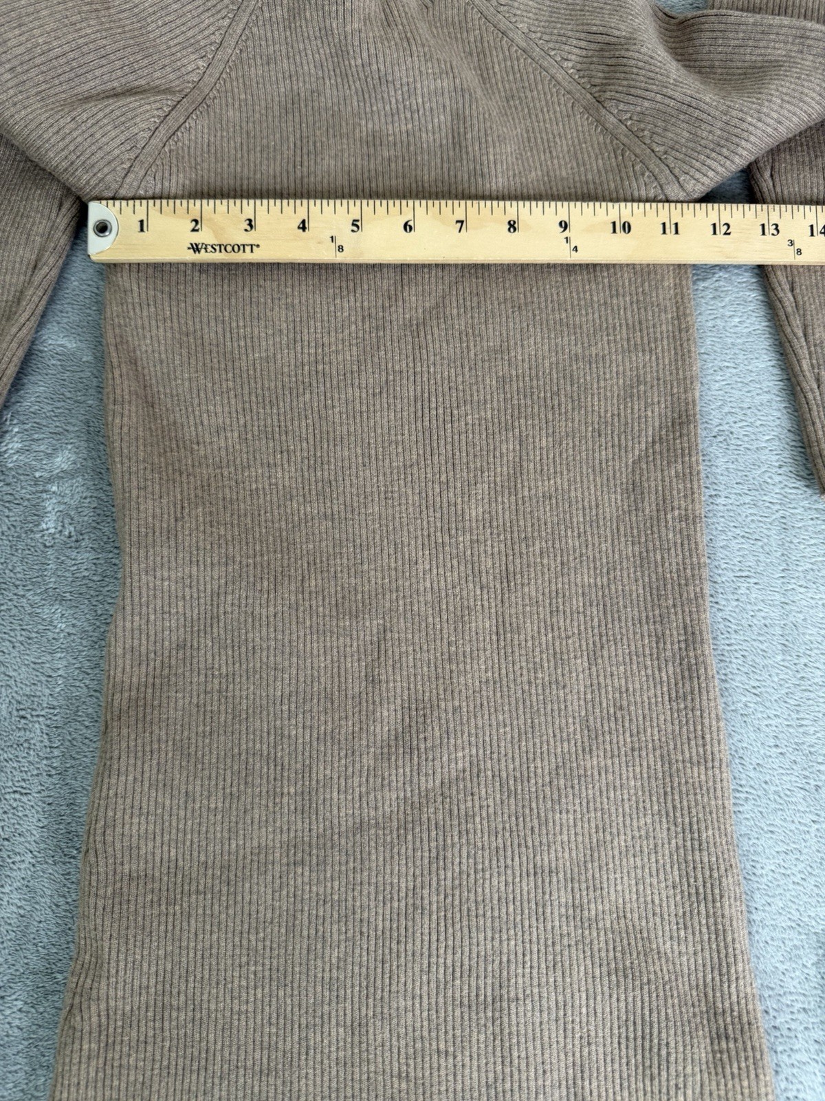 Quince Eco-Knit Ribbed Mock Neck Sweater Dress Women’s Size Small Beige