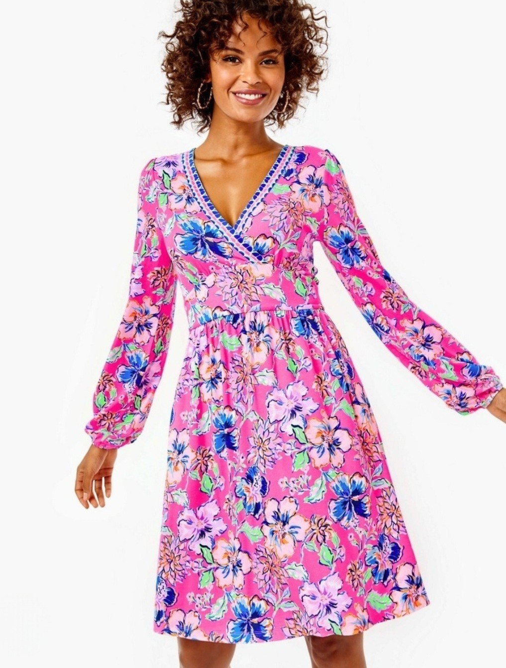 Lilly Pulitzer CARMILLA Dress PINK ISLE Last Bud Not Least Size 12 New NWOT