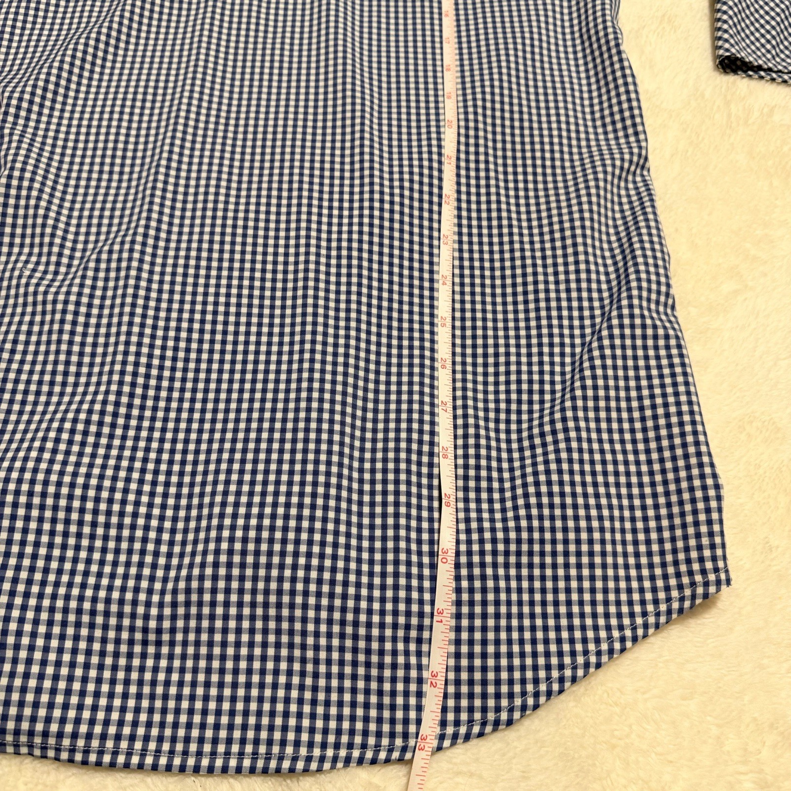 Vineyard Vines Performance Gingham Shirt Dress Navy Blue White Size 12