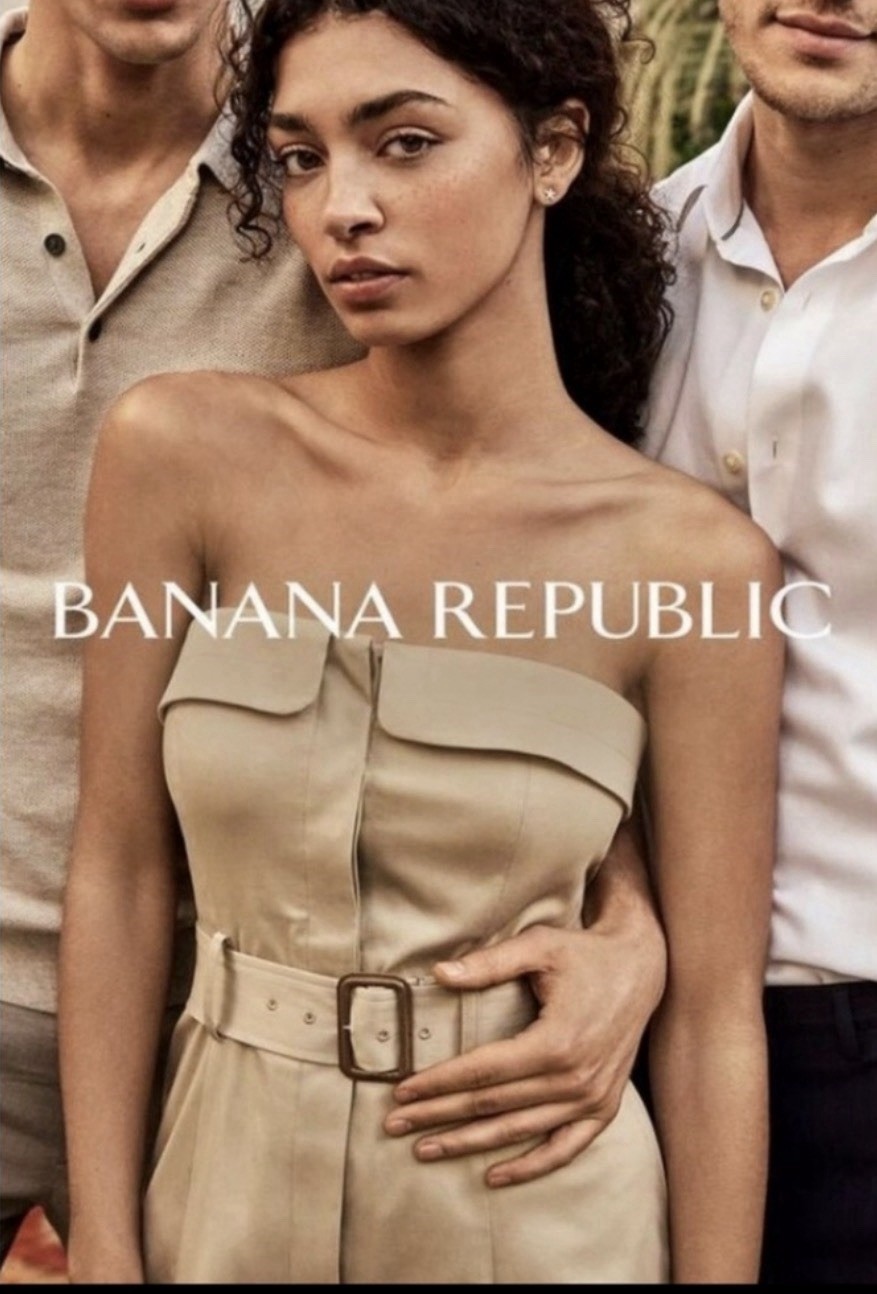 Banana Republic Strapless Asymmetrical Utility Trench Dress 6P Tan Belt Pockets