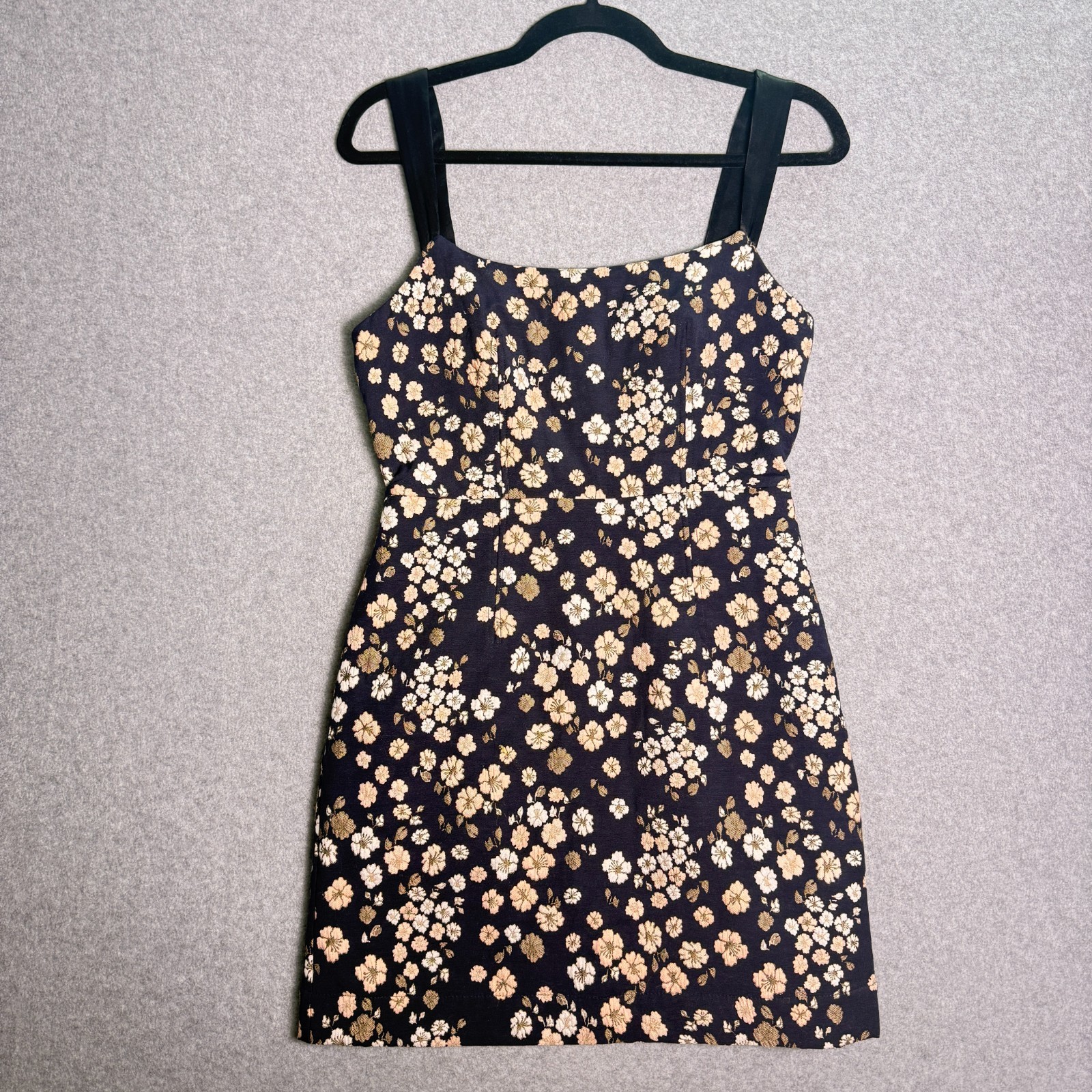 Maeve by Anthropologie Jacquard Navy Floral Mini Dress Women’s US Size 2