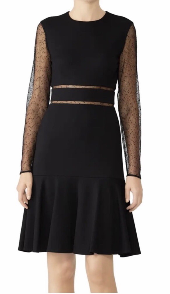 NWT Jason Wu black size 6 mesh dress zip close dry clean lined