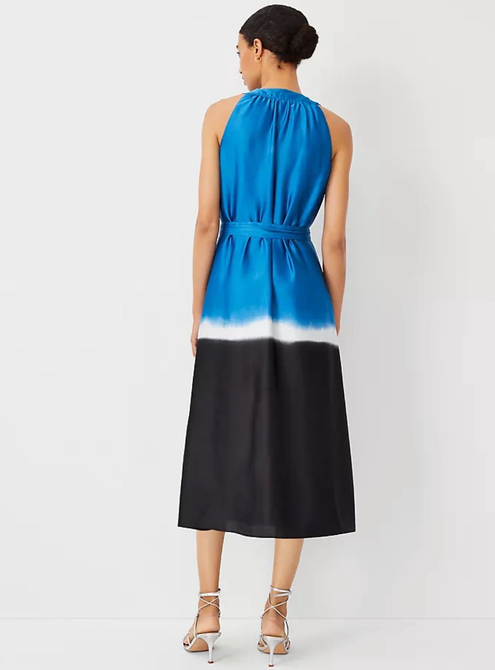 NWOT Ann Taylor Striped Midi Halter Pocket Dress Sz 2 (no Belt)