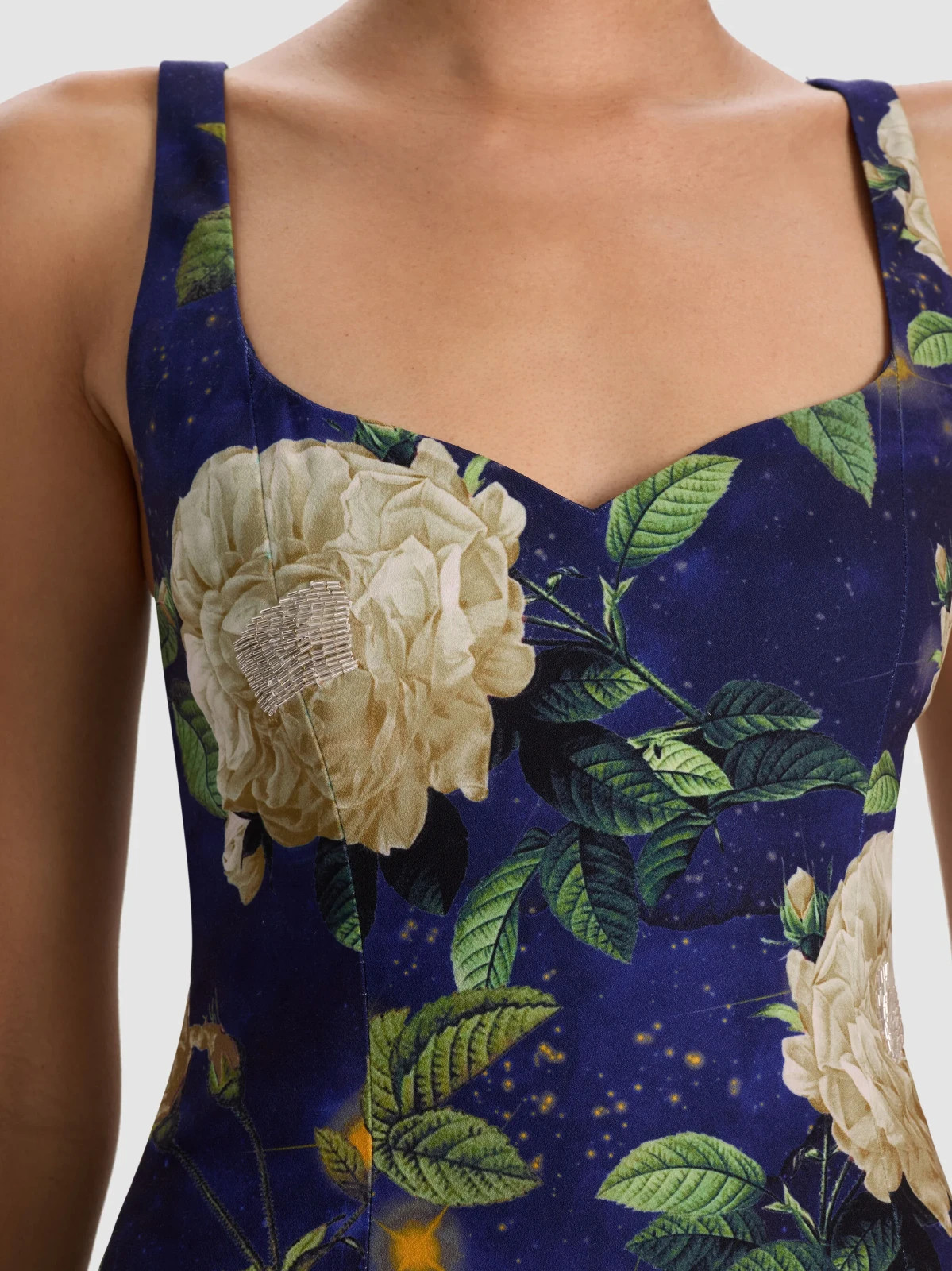ALICE & OLIVIA (8) EVE FLORAL TWILIGHT EDEN SWEETHEART MINI DRESS NWT MSRP$595