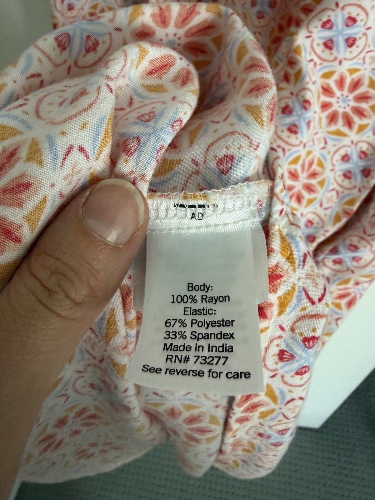 Croft & Barrow Dress Womens M Orange Floral Sleeveless Smocked Midi Sundress