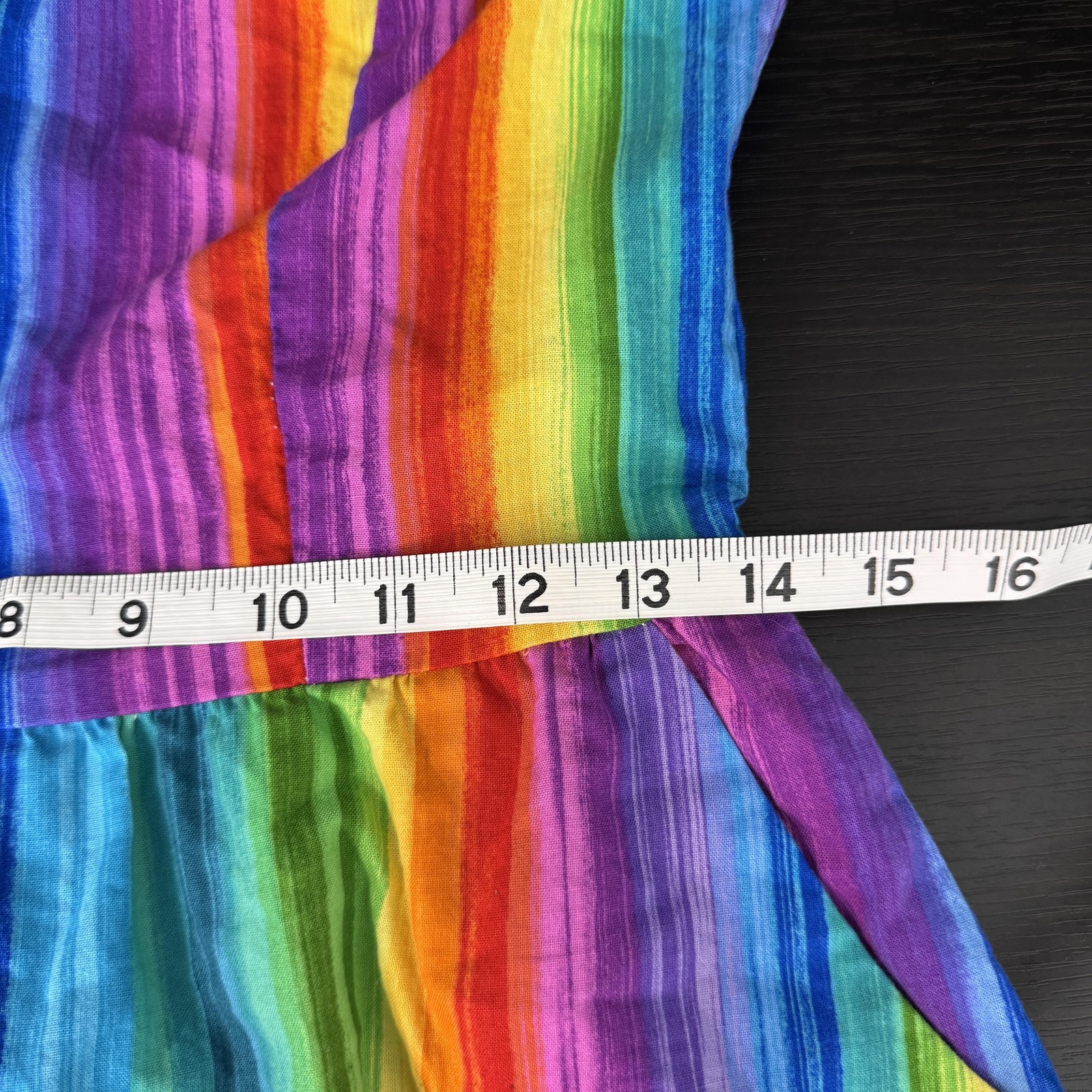 Retrolicious Dress Womens Medium Rainbow Pride Pockets Retro Colorful Sundress