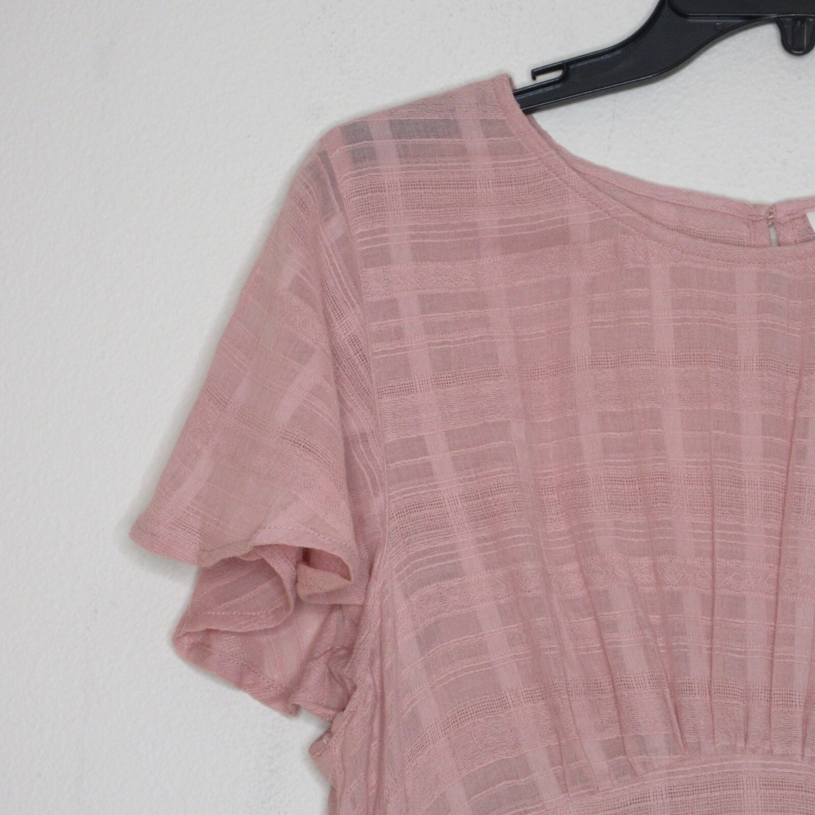 NWT Auguste The Label Women’s Pia Mini Dress Flutter Sleeve Dusty Pink US 12 B26