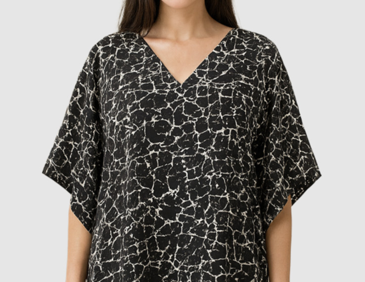 Winlar Caftan Long Micro Printed