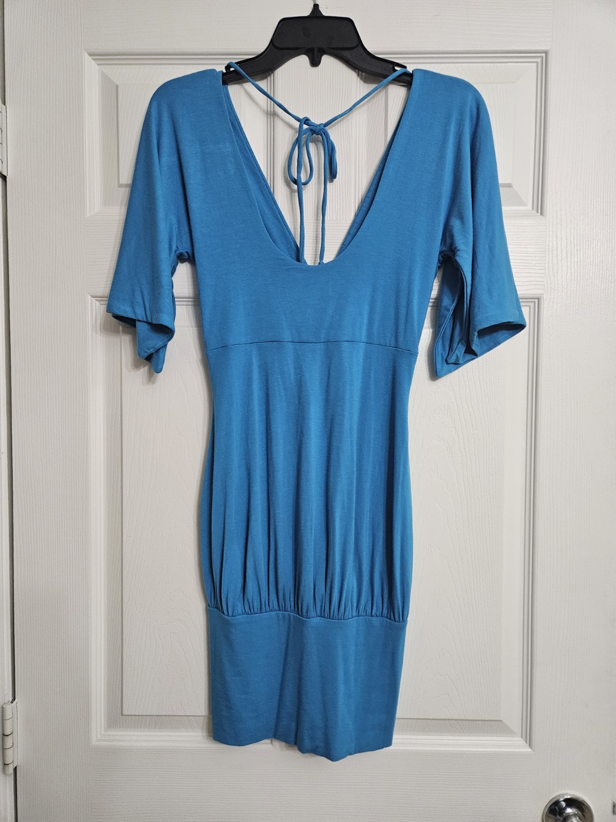 Vintage Beautiful Embellished Turquoise Dress-Size Small