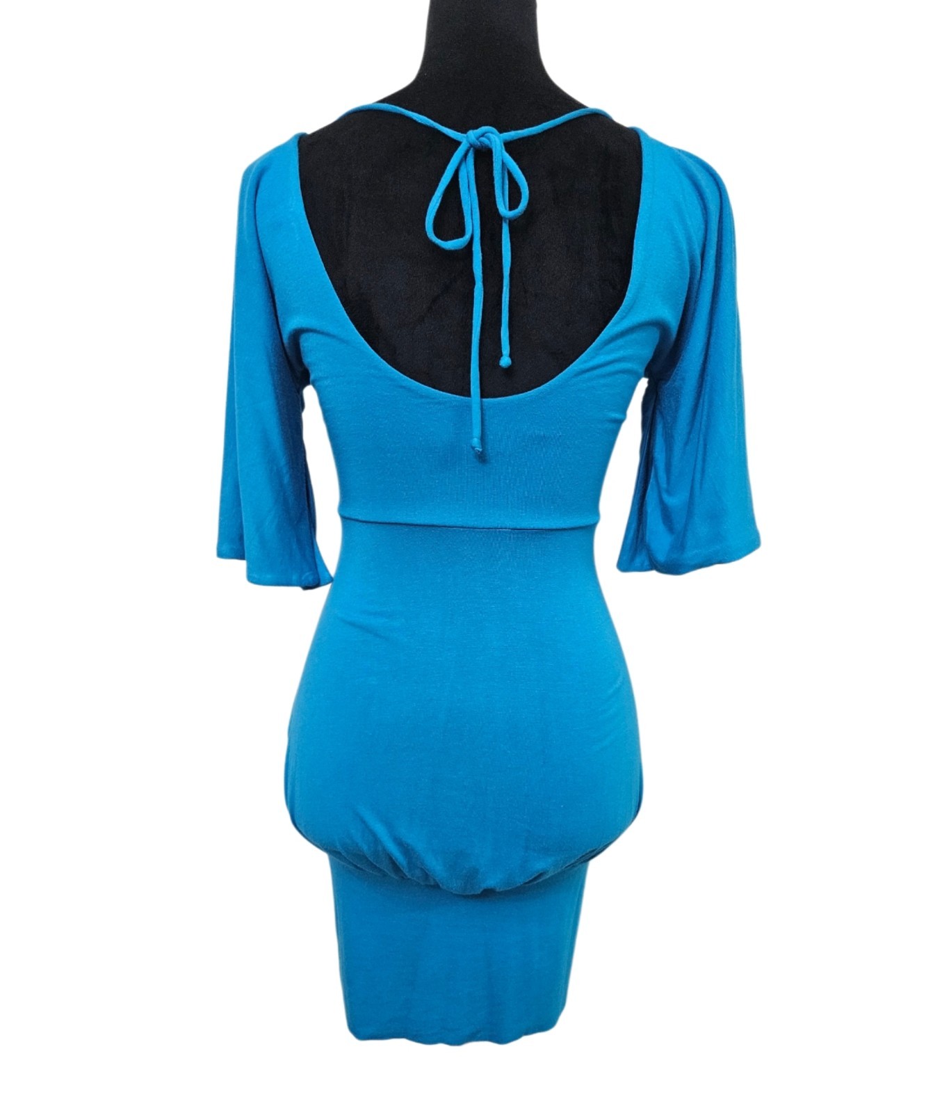 Vintage Beautiful Embellished Turquoise Dress-Size Small
