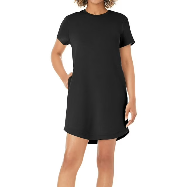 Member’s Mark Women’s Sandwash Short Sleeve Mini Dress Size M Black